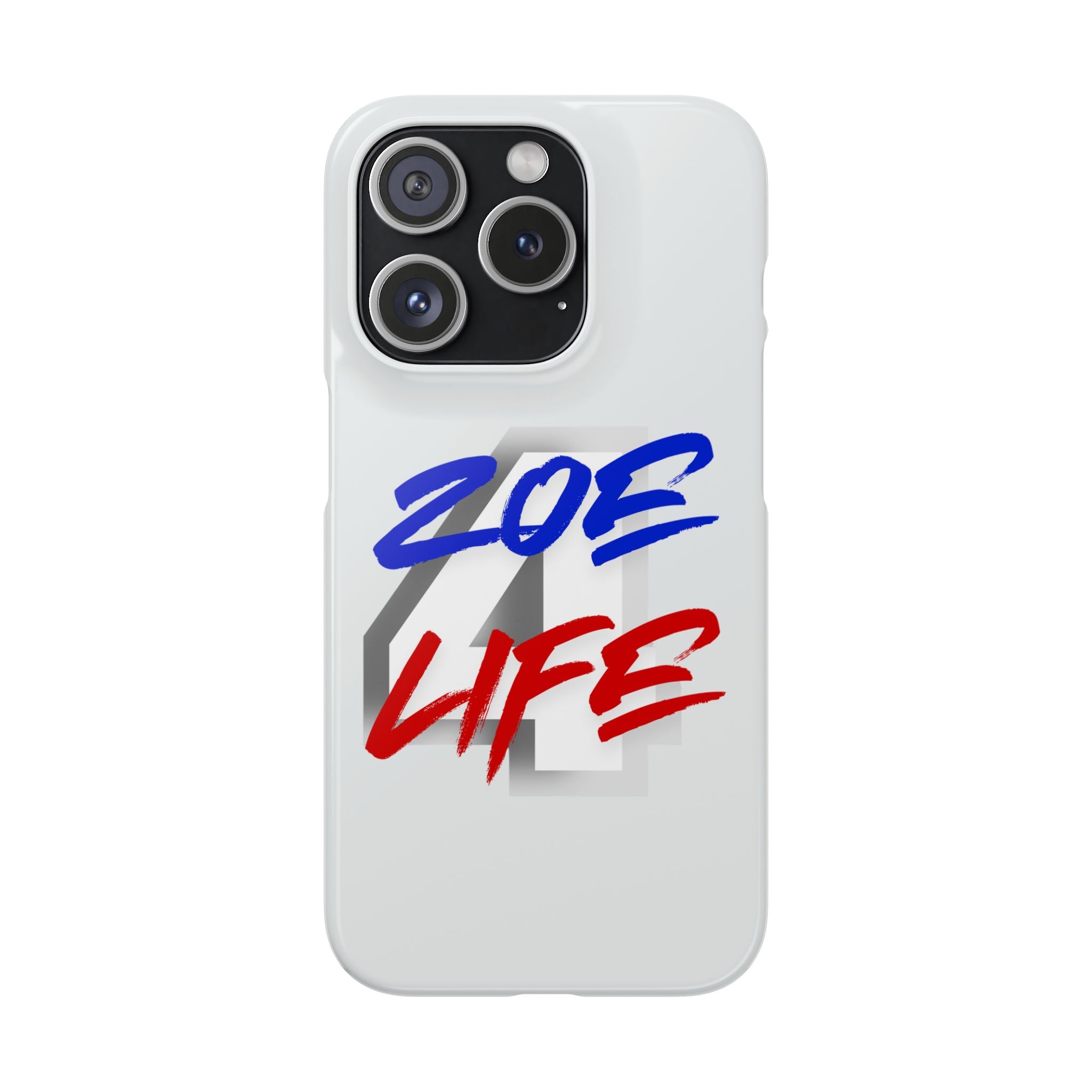 Zoe Life Phone Case - Bold Script Number 4 Snap Case