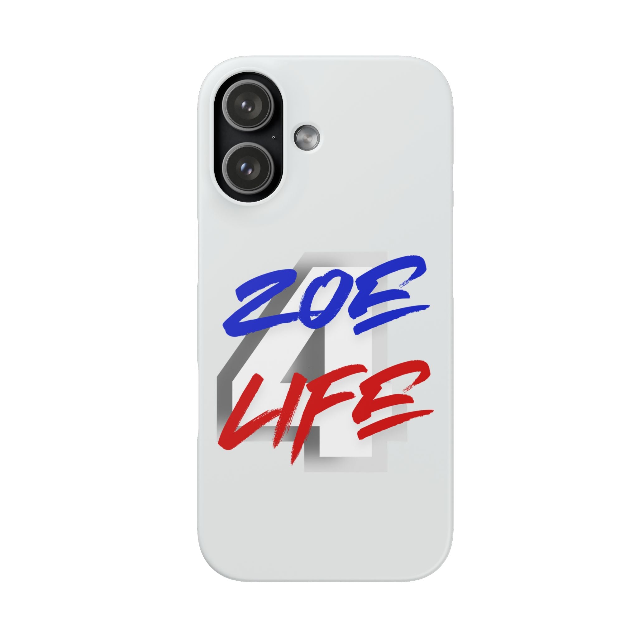 Zoe Life Phone Case - Bold Script Number 4 Snap Case