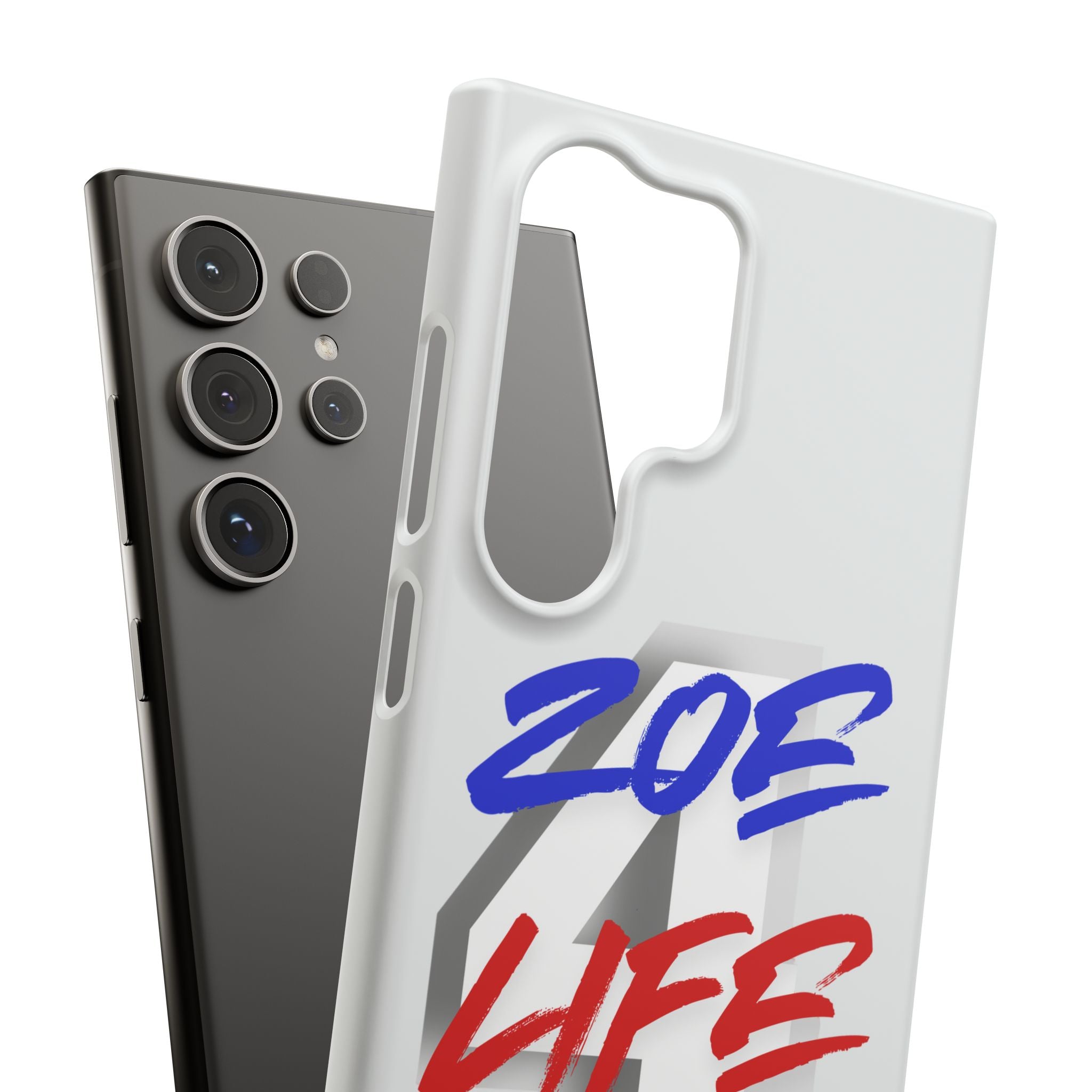 Zoe Life Phone Case - Bold Script Number 4 Snap Case
