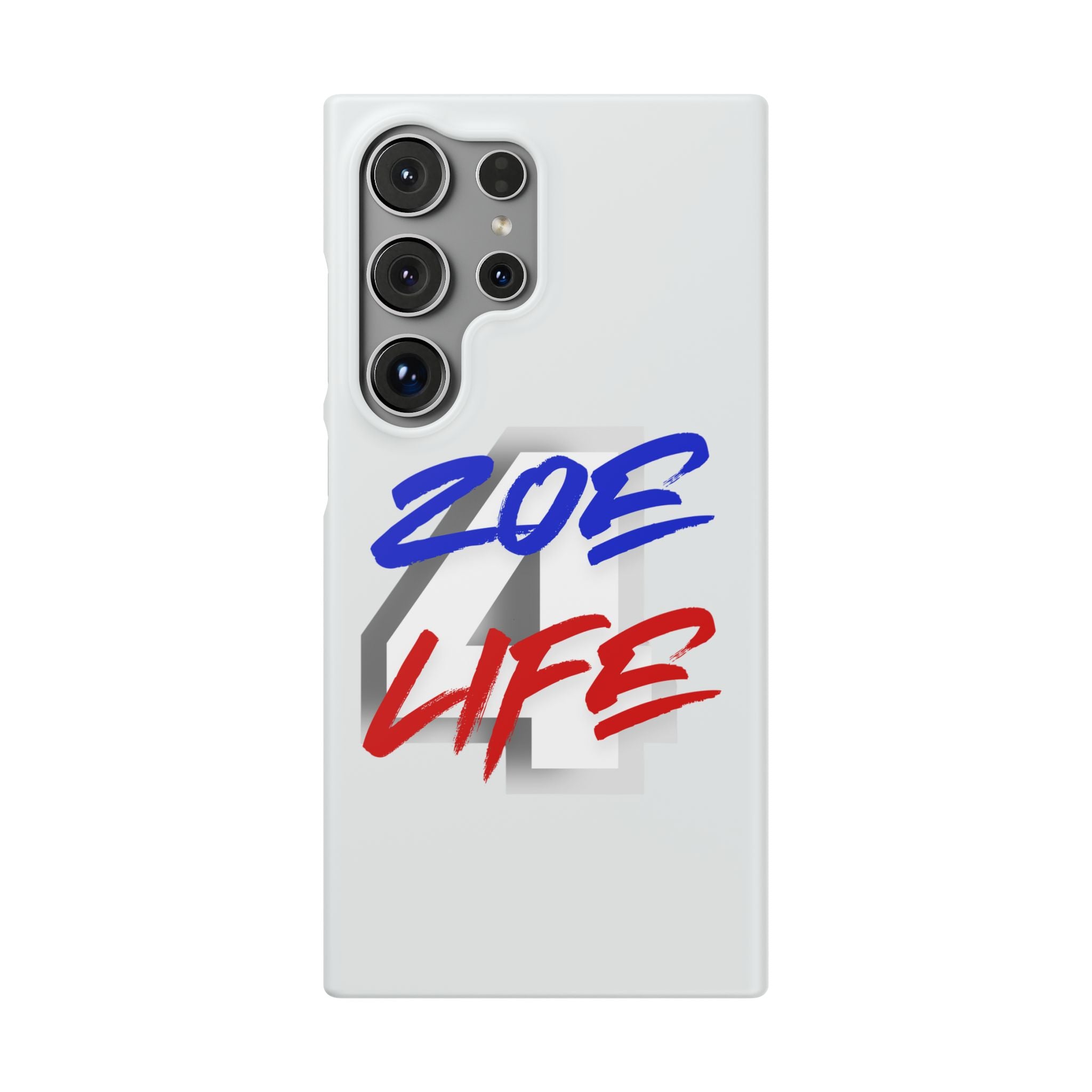 Zoe Life Phone Case - Bold Script Number 4 Snap Case