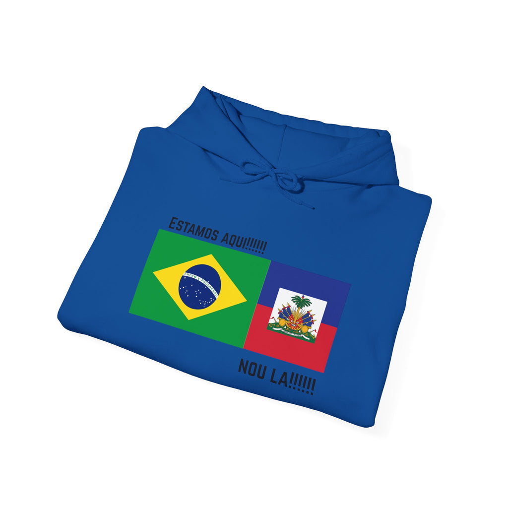 Vi-Hoodie Haiti Brazil Flag Hoodie — "Estamos Aqui!!! Nou La!!!!!"