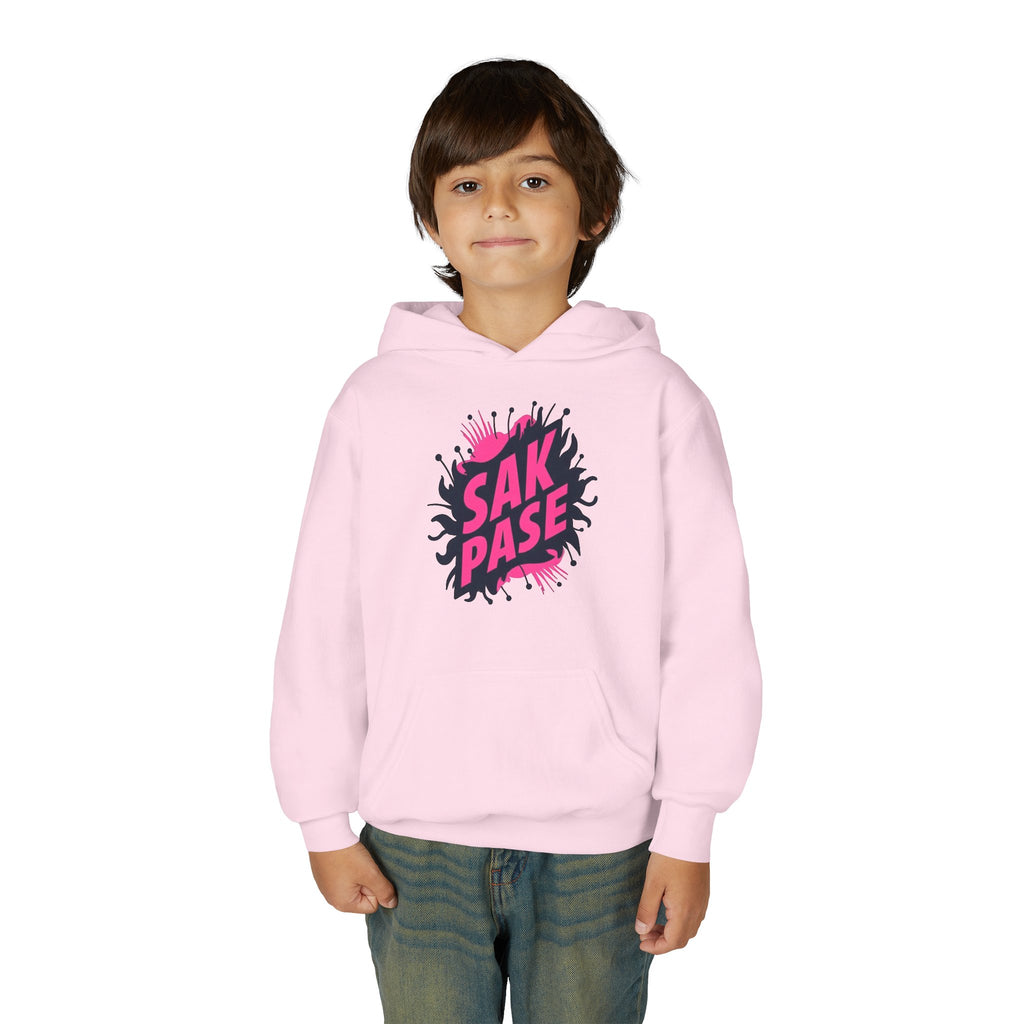Little Vi Vi-Hoodie — Pink “SAK PASE” Creole Splash Graphic