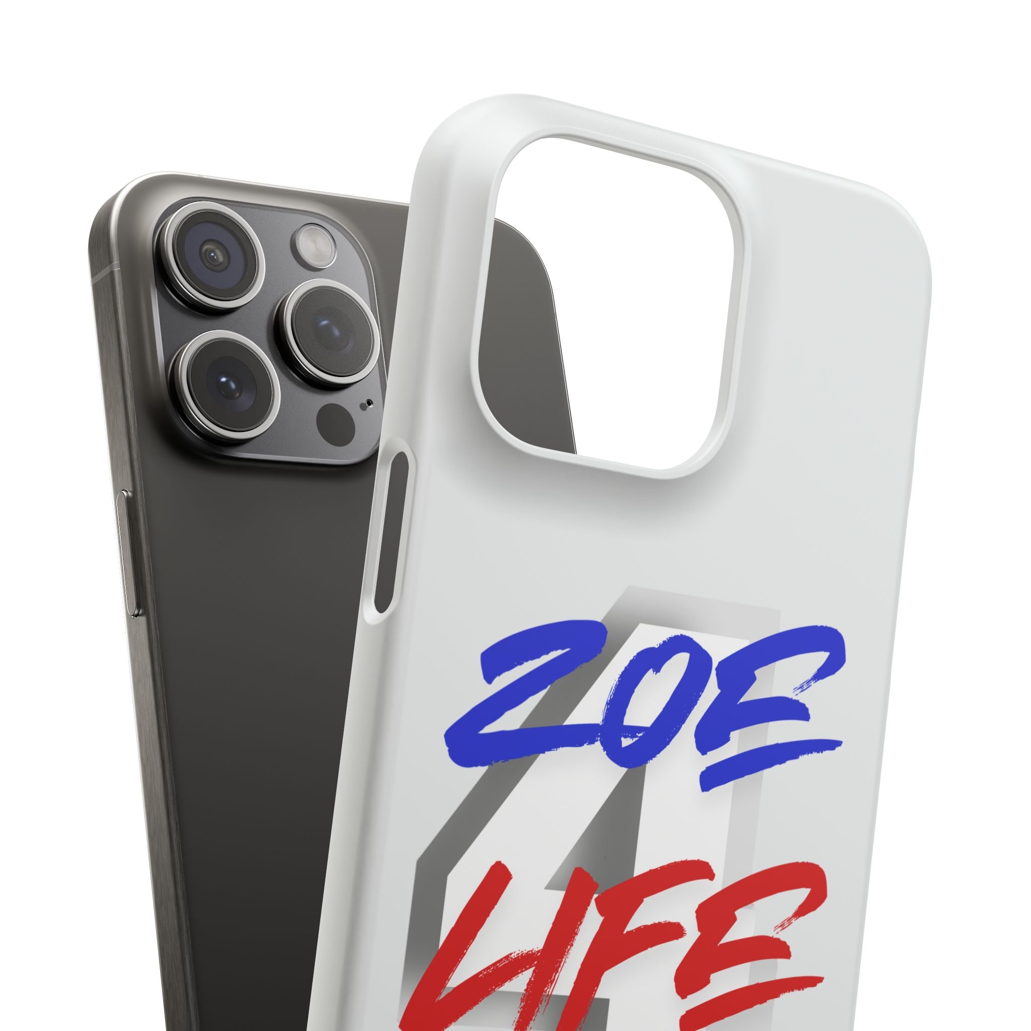 Zoe Life Phone Case - Bold Script Number 4 Snap Case