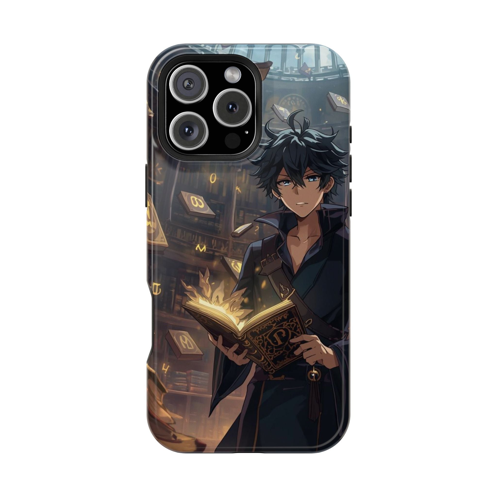 Vi-Anime Mystic Scholar Phone Case — Anime Magic Book Impact-Resistant Case