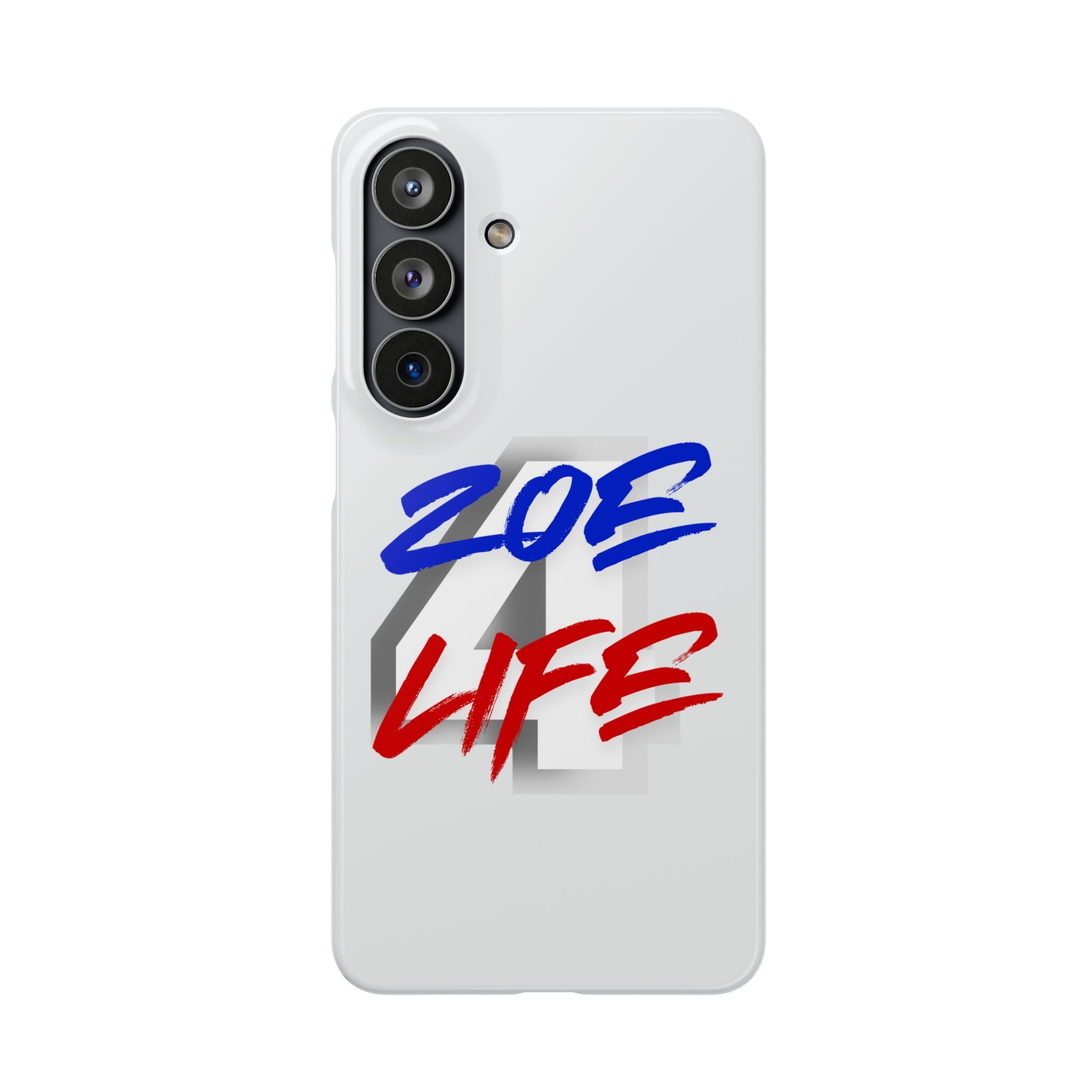 Zoe Life Phone Case - Bold Script Number 4 Snap Case