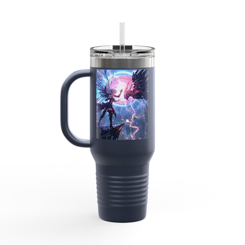 Vi-Anime 40oz Insulated Travel Mug — Fantasy Angel Moonlight Design