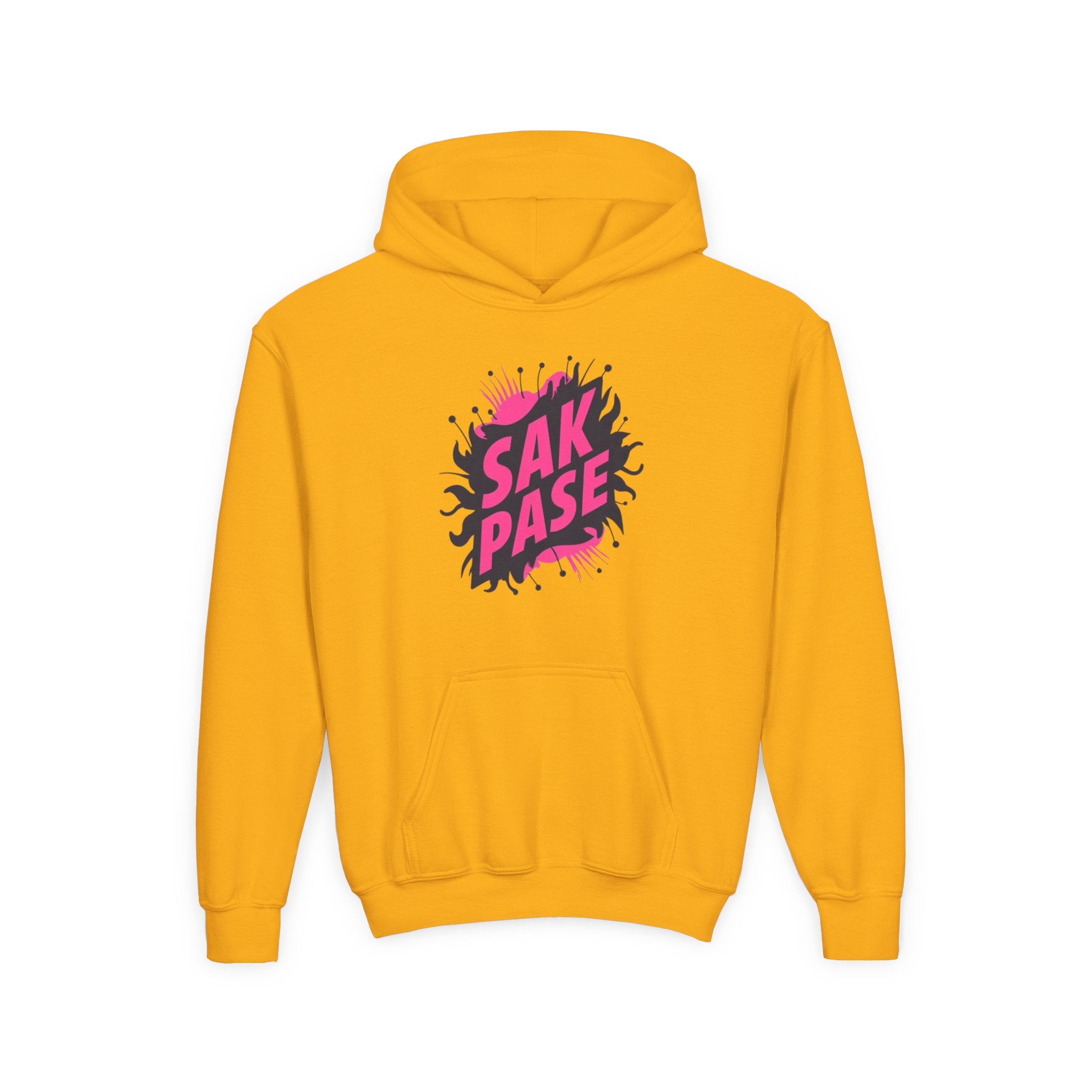 Little Vi Vi-Hoodie — Pink “SAK PASE” Creole Splash Graphic
