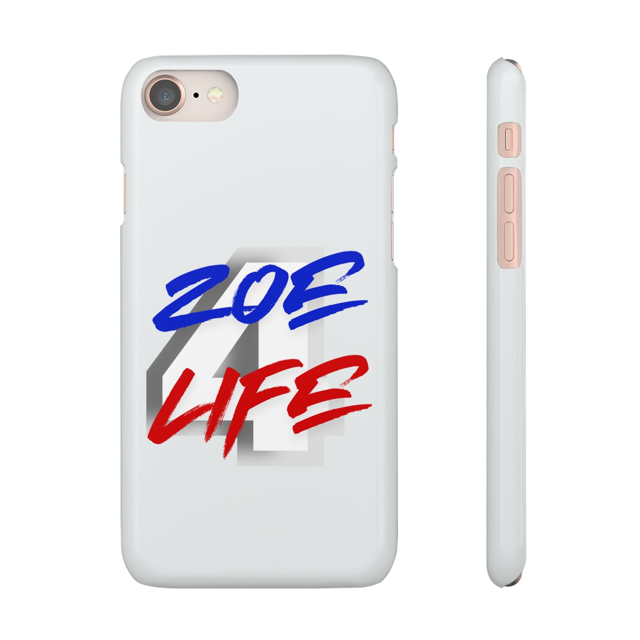 Zoe Life Phone Case - Bold Script Number 4 Snap Case