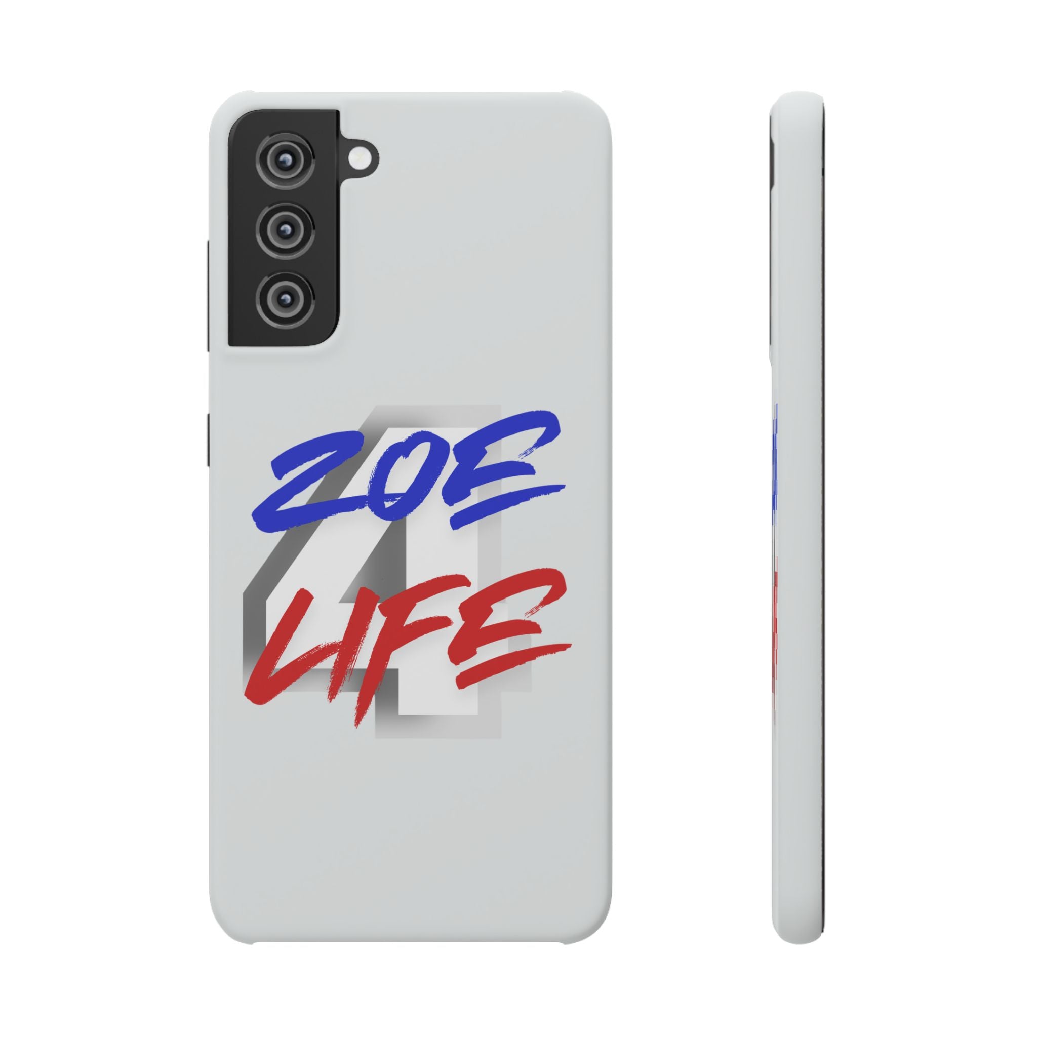 Zoe Life Phone Case - Bold Script Number 4 Snap Case