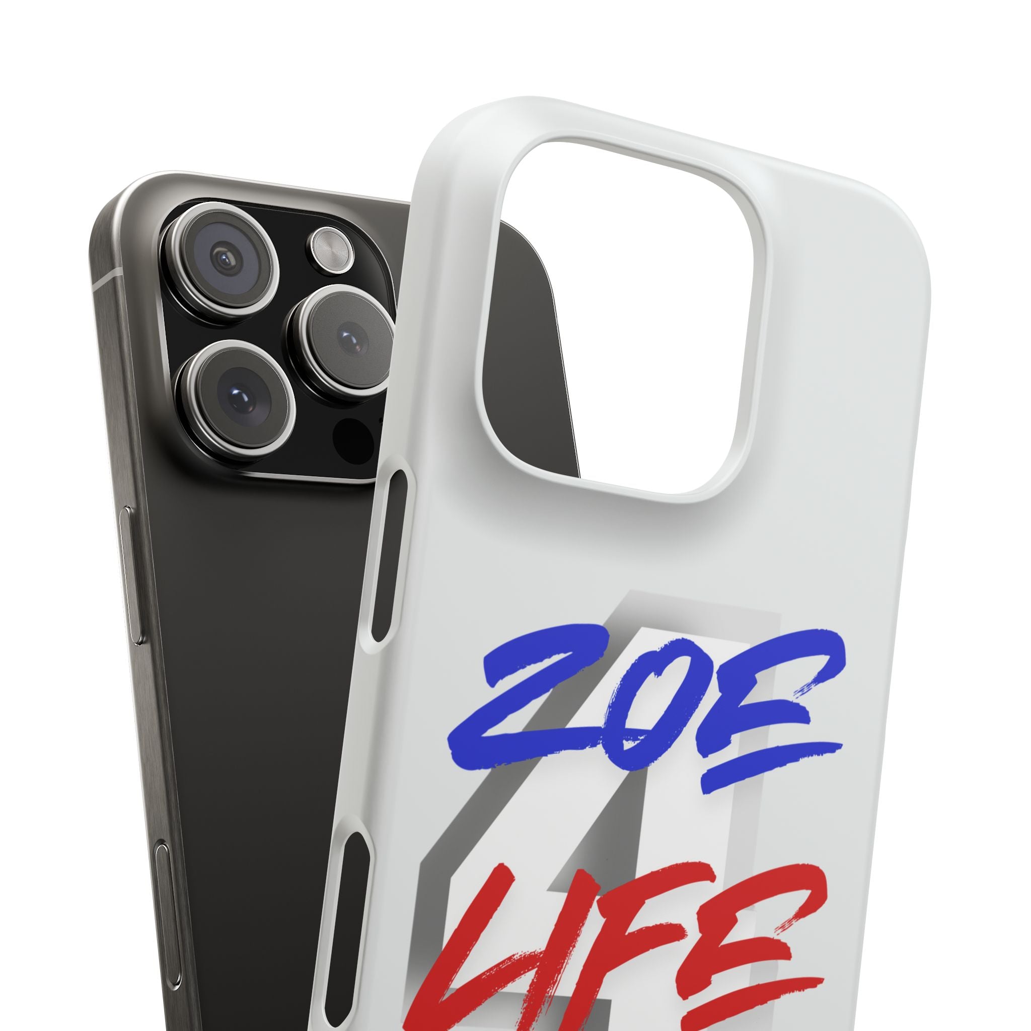Zoe Life Phone Case - Bold Script Number 4 Snap Case