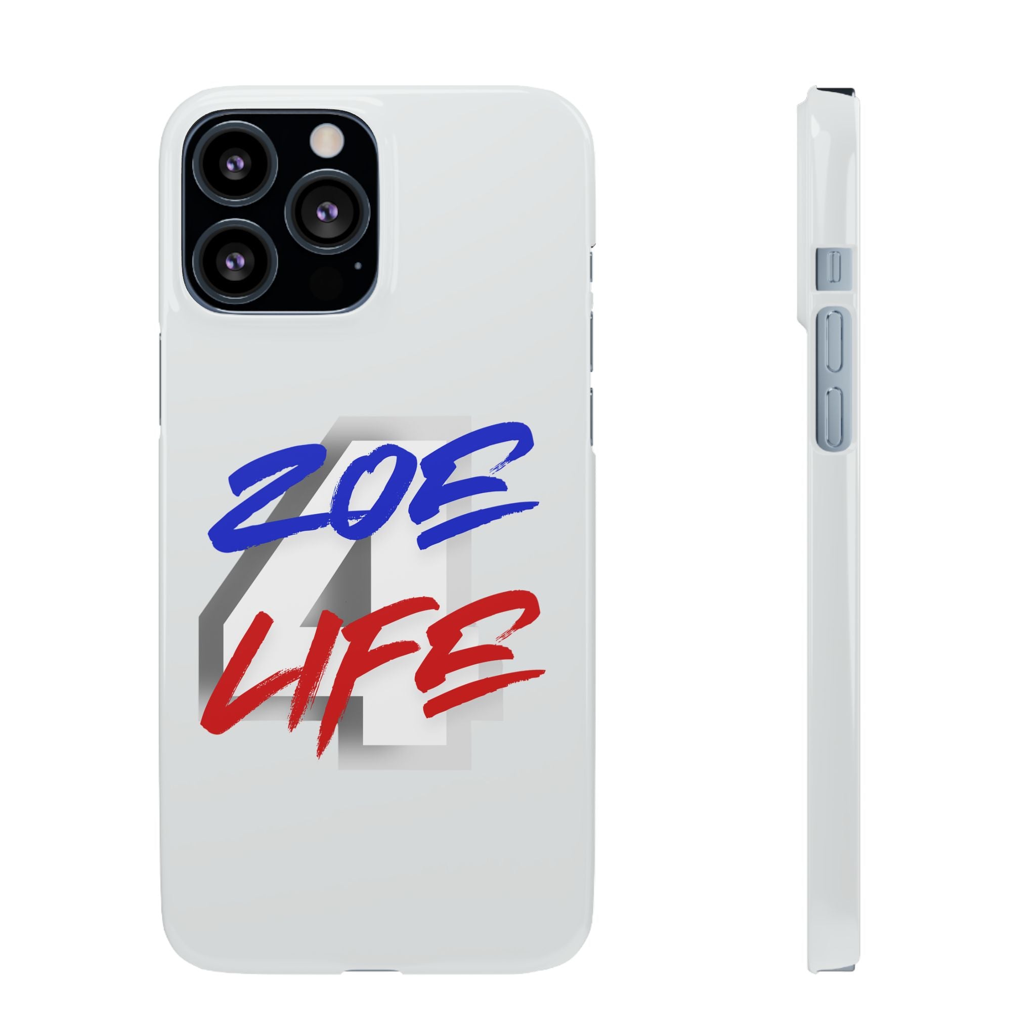 Zoe Life Phone Case - Bold Script Number 4 Snap Case