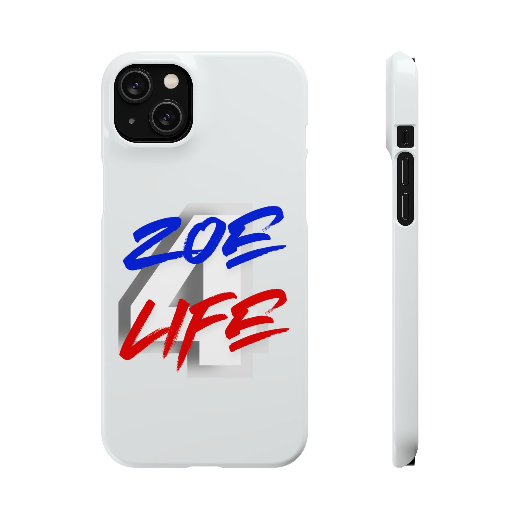 Zoe Life Phone Case - Bold Script Number 4 Snap Case