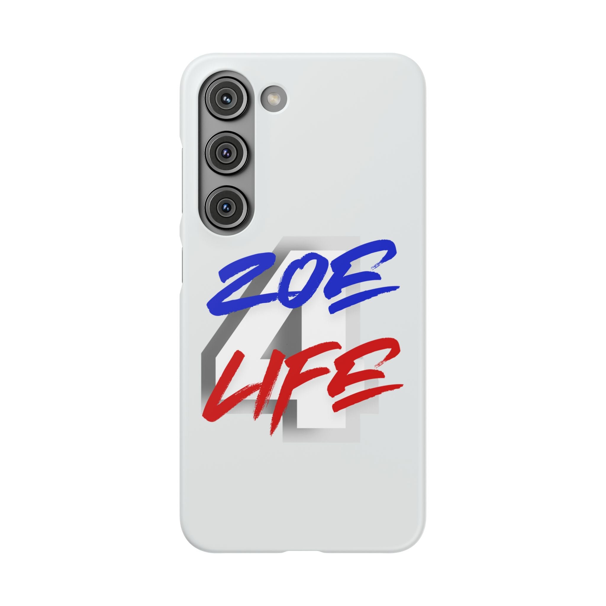 Zoe Life Phone Case - Bold Script Number 4 Snap Case