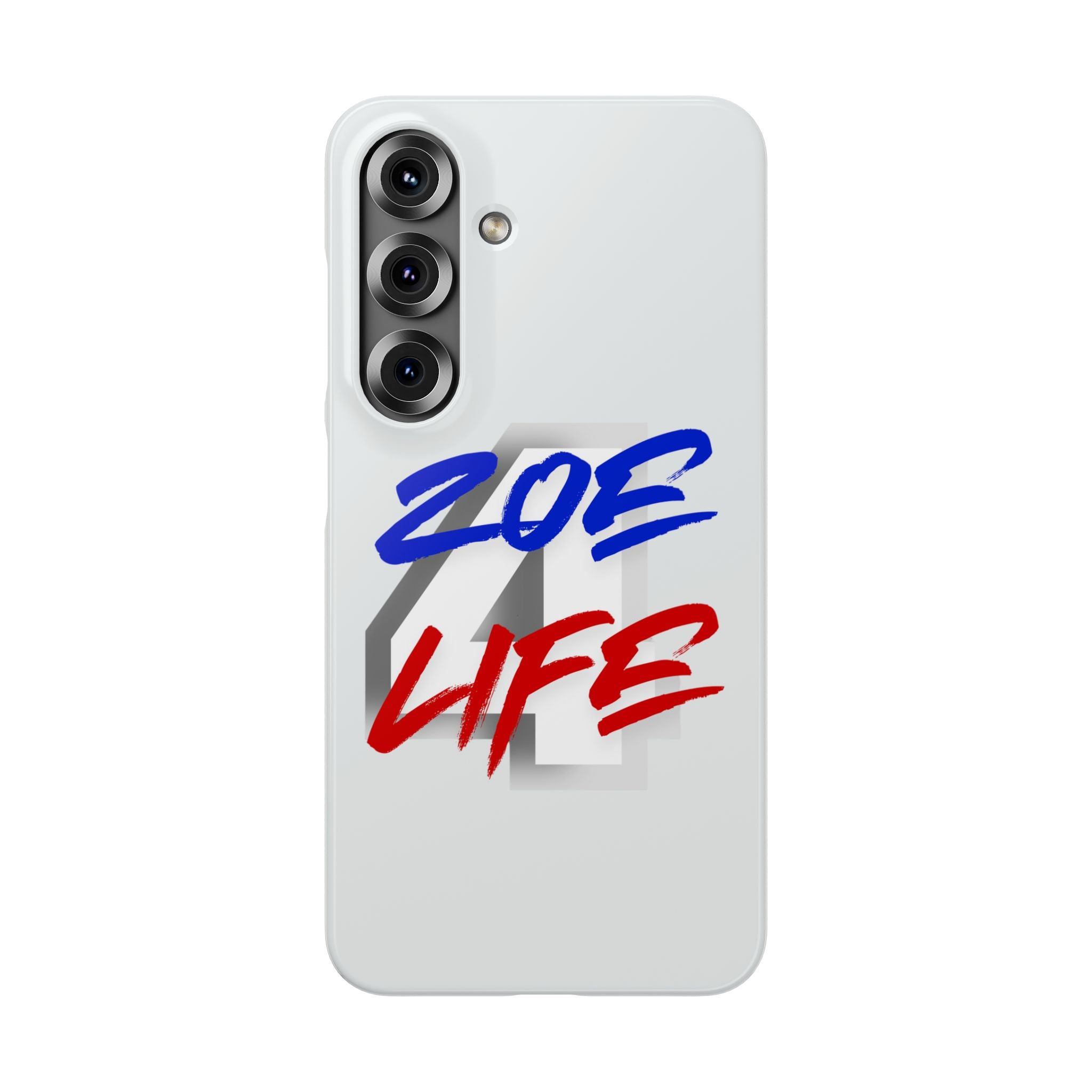 Zoe Life Phone Case - Bold Script Number 4 Snap Case