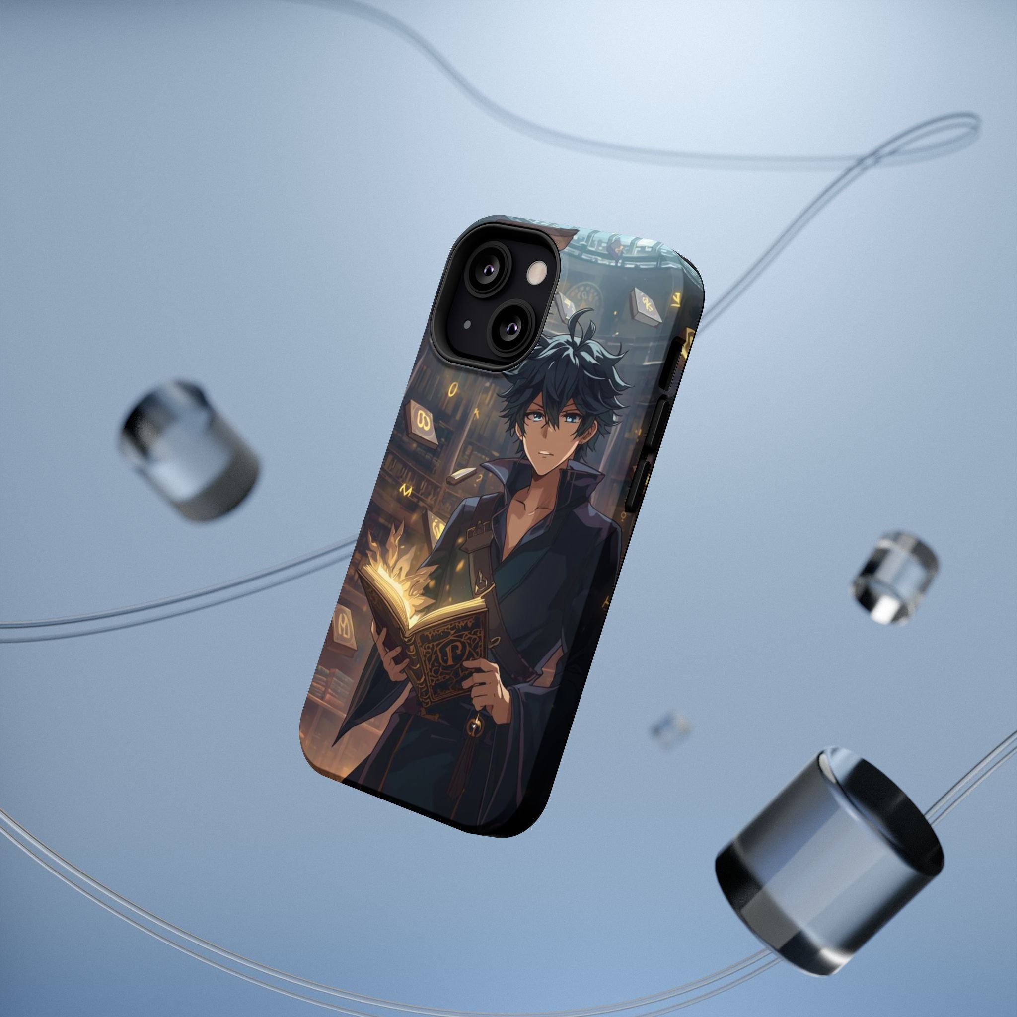 Vi-Anime Mystic Scholar Phone Case — Anime Magic Book Impact-Resistant Case