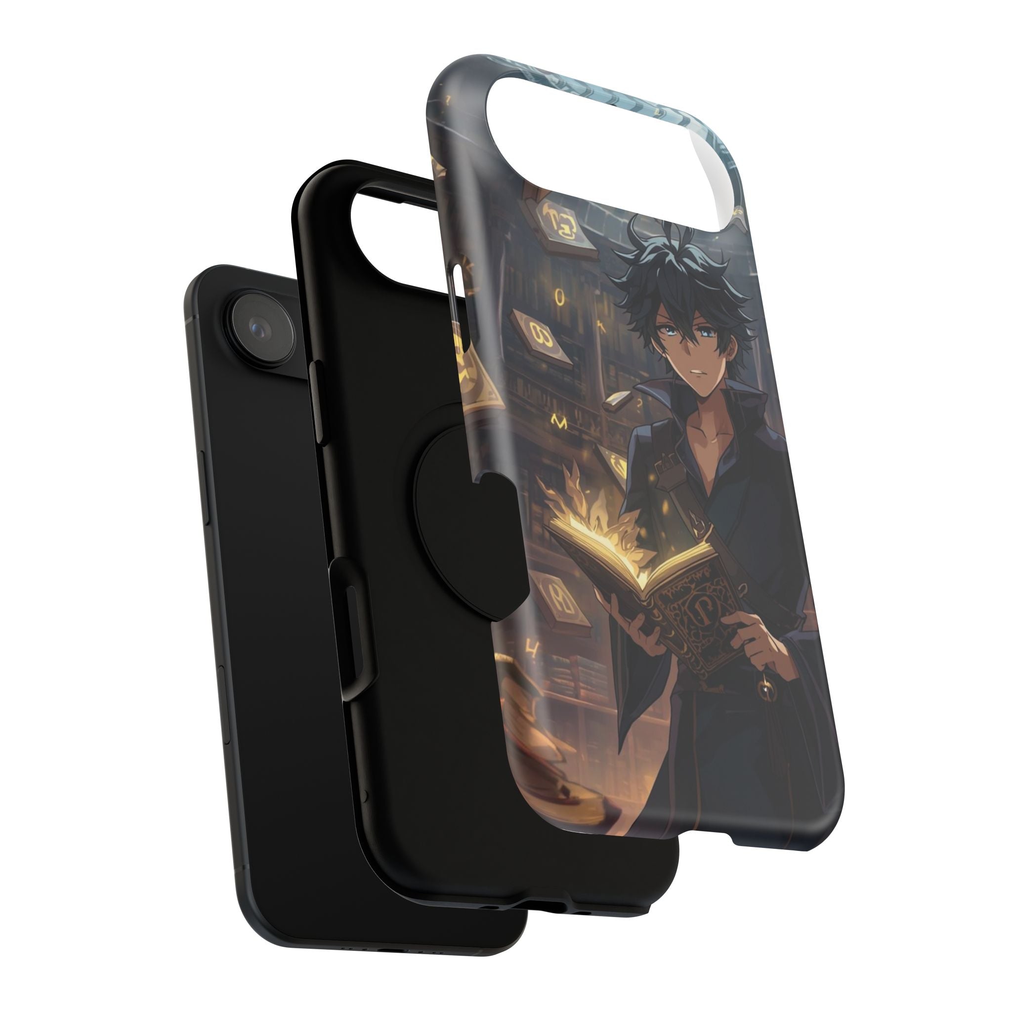 Vi-Anime Mystic Scholar Phone Case — Anime Magic Book Impact-Resistant Case