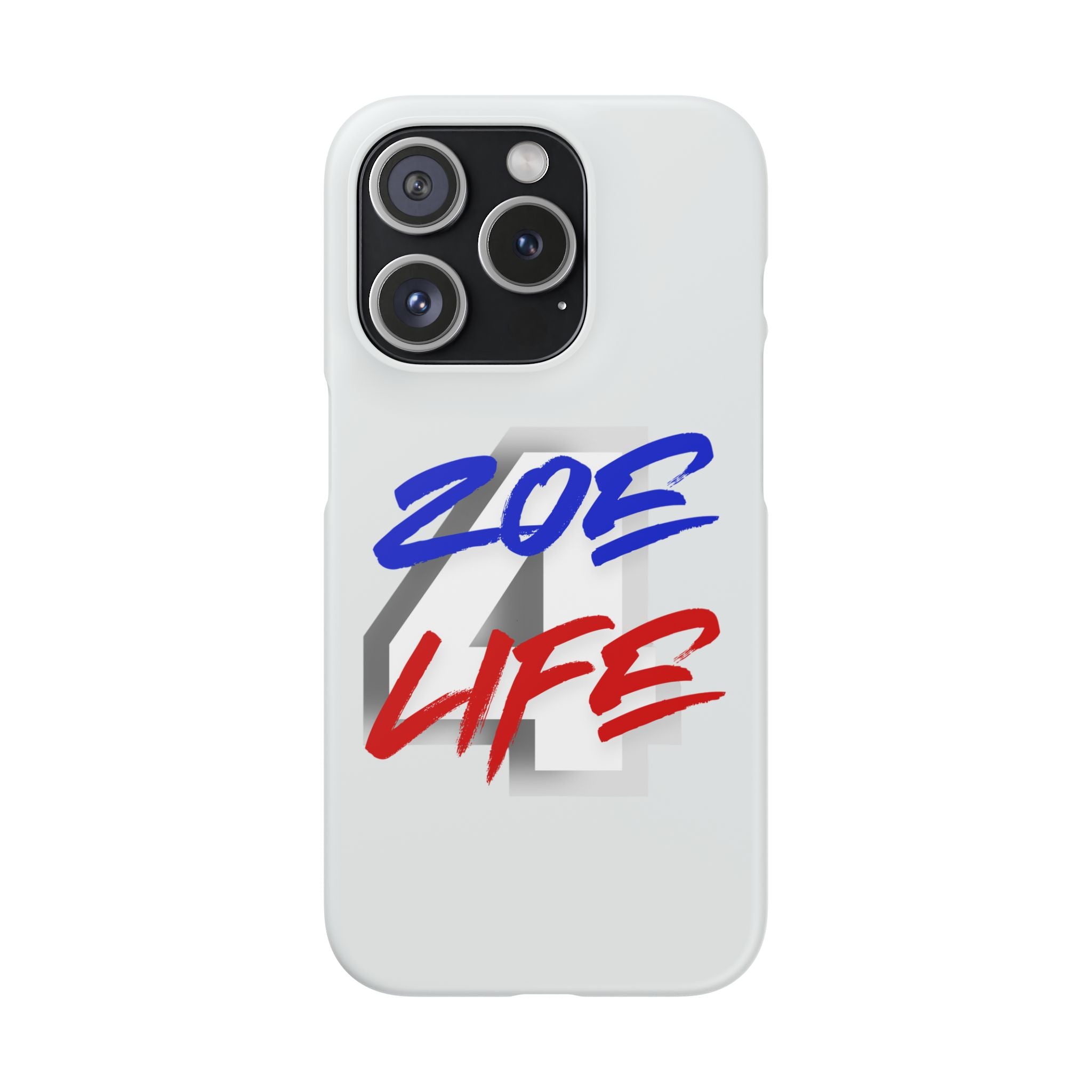 Zoe Life Phone Case - Bold Script Number 4 Snap Case