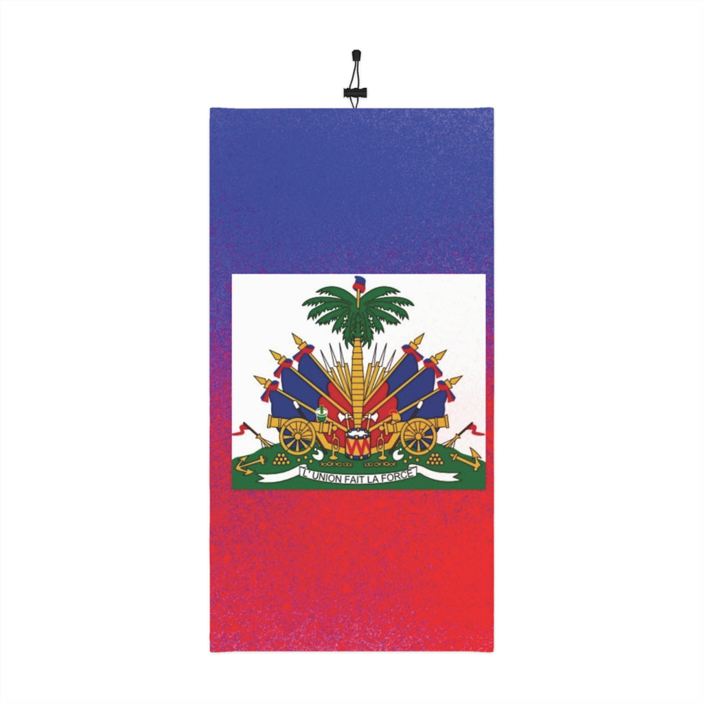 Haiti Flag Winter Neck Gaiter with Drawstring