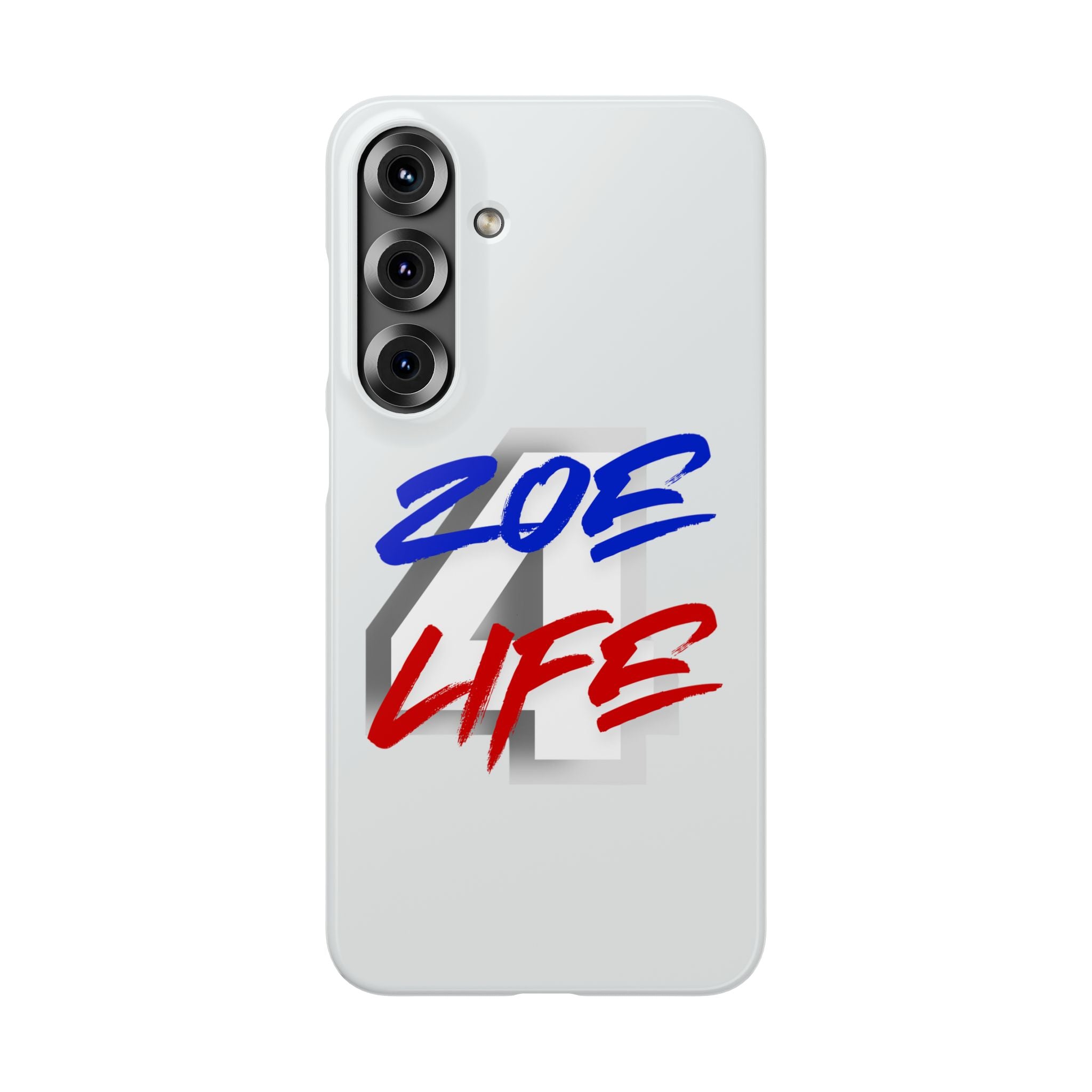 Zoe Life Phone Case - Bold Script Number 4 Snap Case