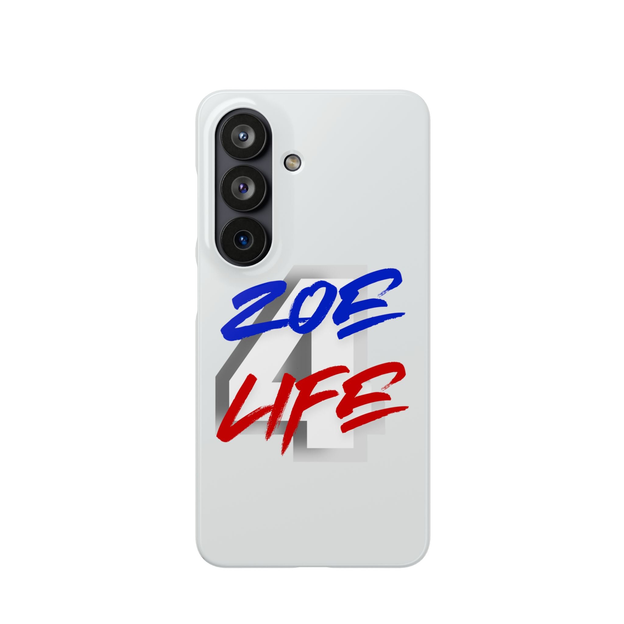 Zoe Life Phone Case - Bold Script Number 4 Snap Case