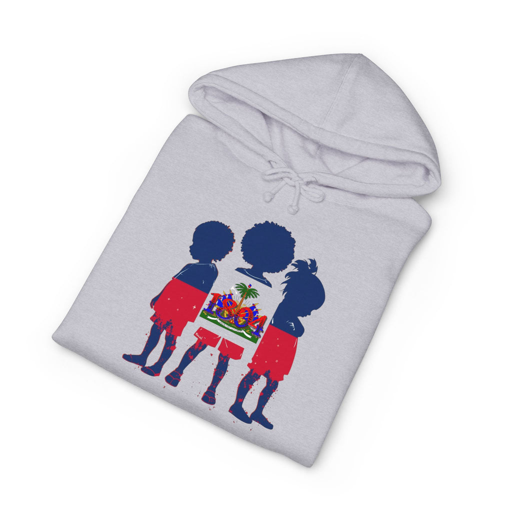 Vi-Hoodie — Haitian Pride Hoodie — Children Silhouette with Flag