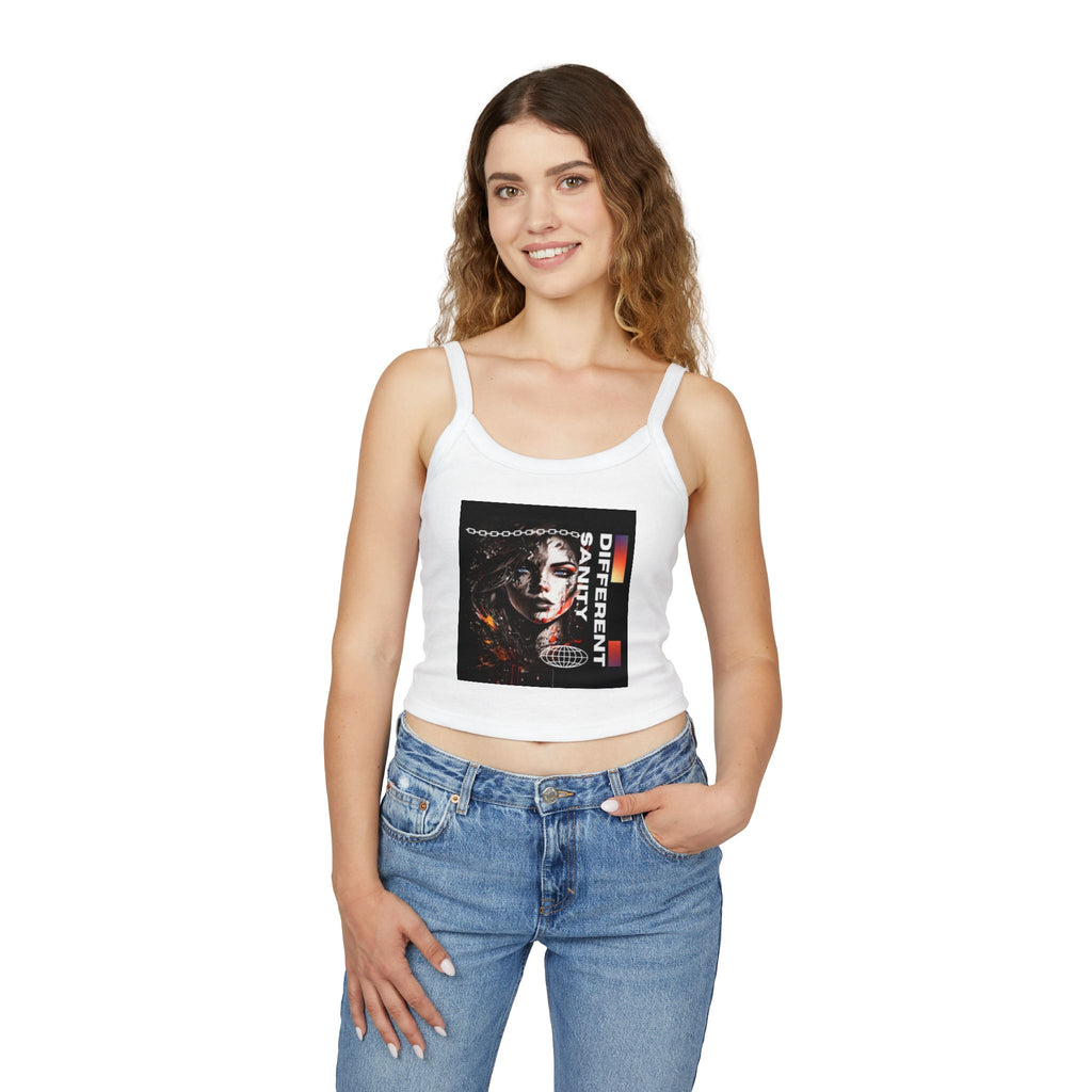 Women's Cropped Vi-Tank -  Women's Spaghetti Strap Tank Top