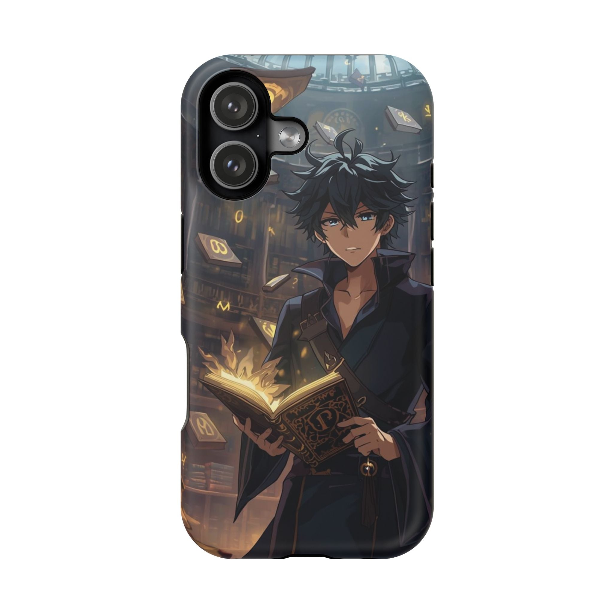 Vi-Anime Mystic Scholar Phone Case — Anime Magic Book Impact-Resistant Case