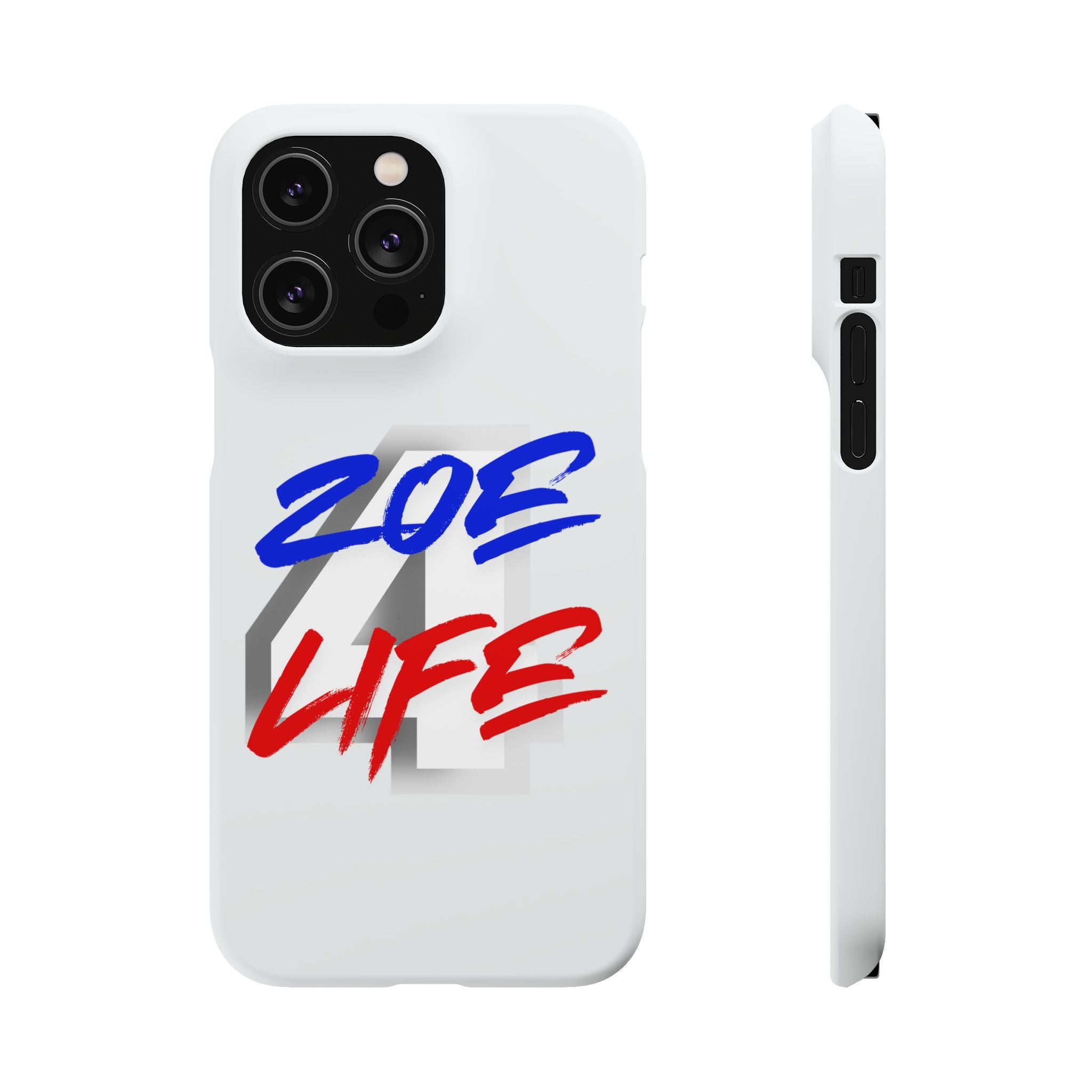 Zoe Life Phone Case - Bold Script Number 4 Snap Case