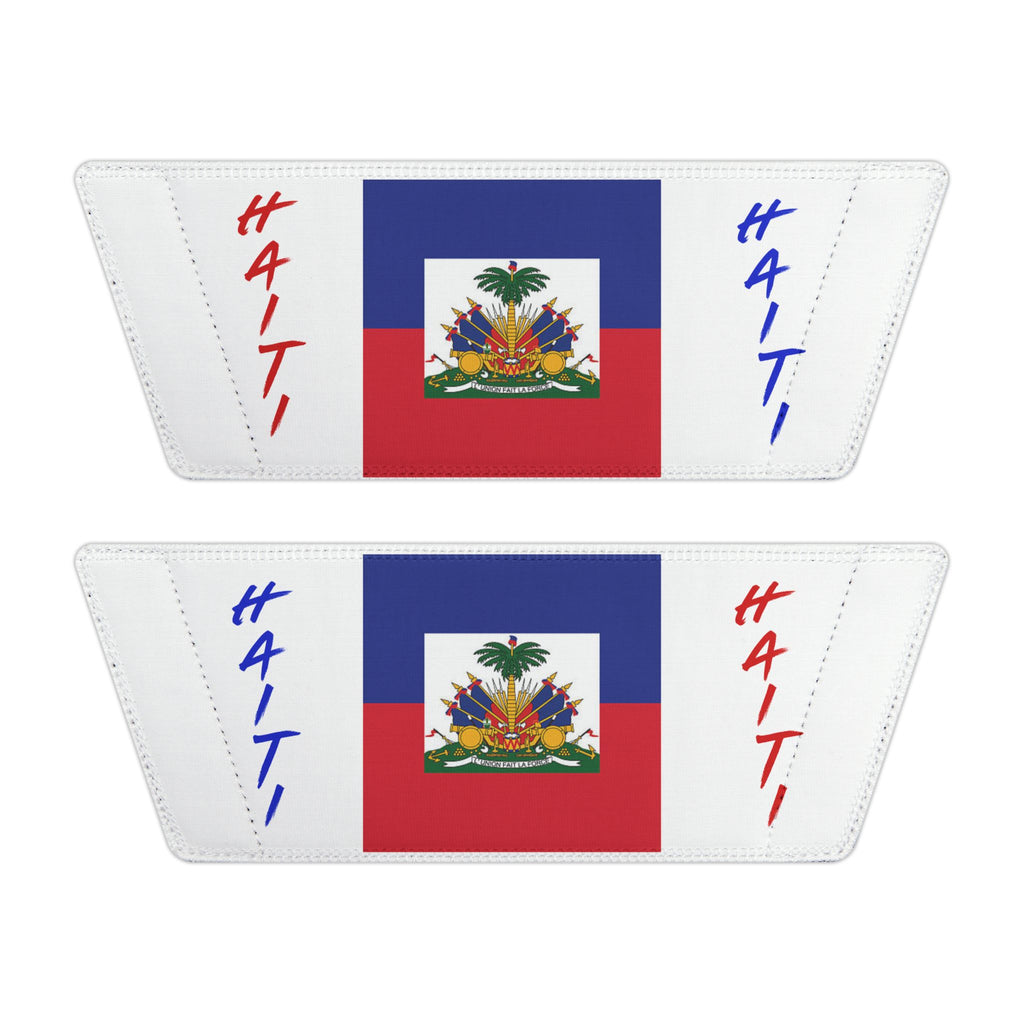 Haiti Flag Slide Sandals — Men's Removable‑Strap Patriotic Pool Slides
