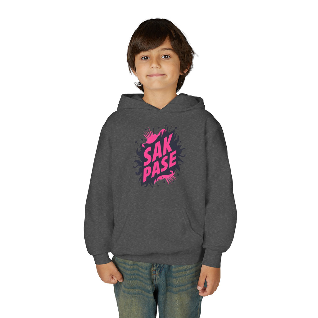 Little Vi Vi-Hoodie — Pink “SAK PASE” Creole Splash Graphic