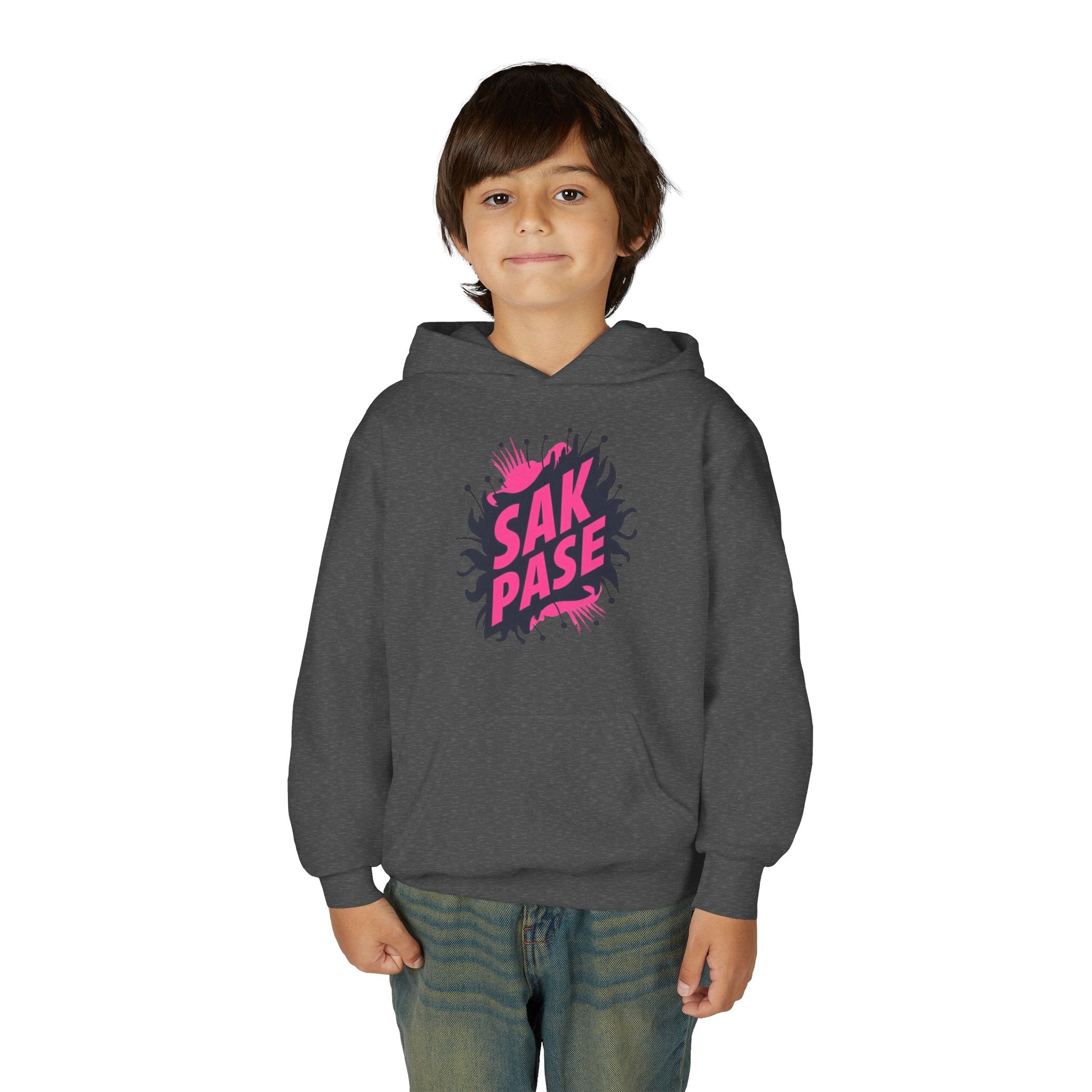Little Vi Vi-Hoodie — Pink “SAK PASE” Creole Splash Graphic