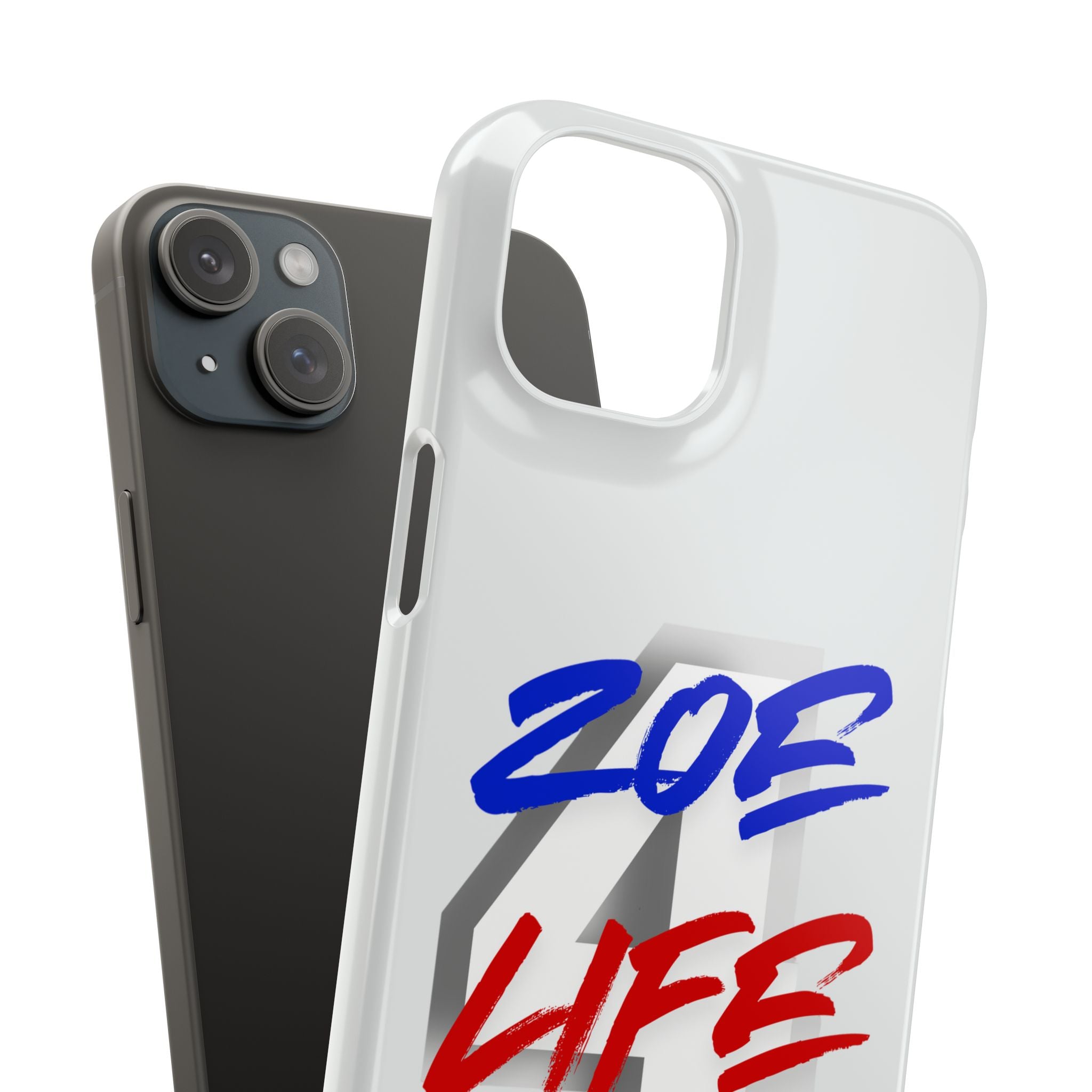 Zoe Life Phone Case - Bold Script Number 4 Snap Case