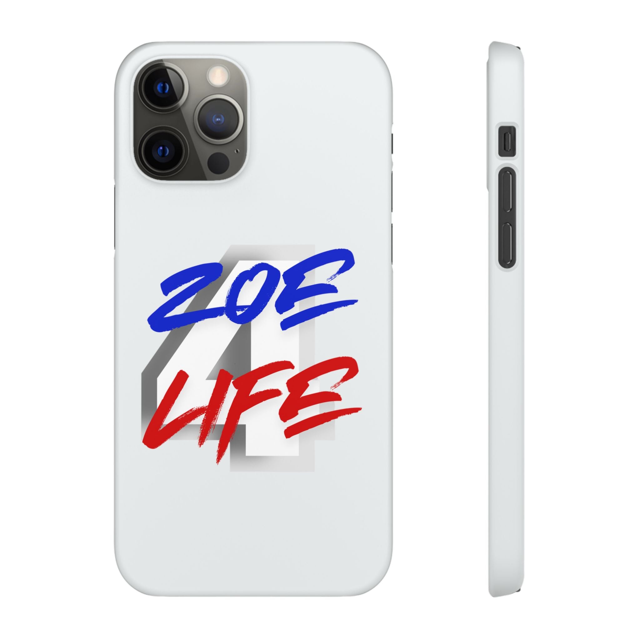Zoe Life Phone Case - Bold Script Number 4 Snap Case
