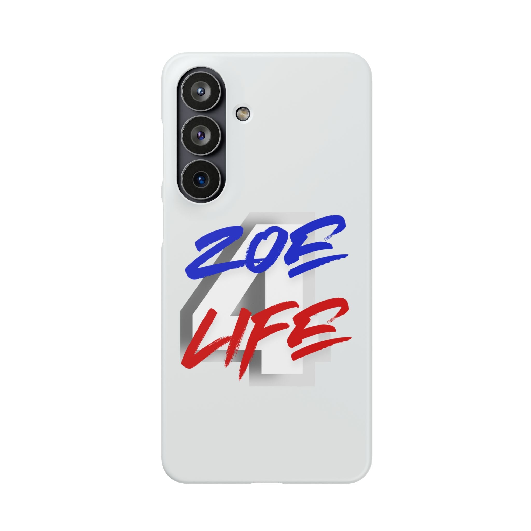 Zoe Life Phone Case - Bold Script Number 4 Snap Case