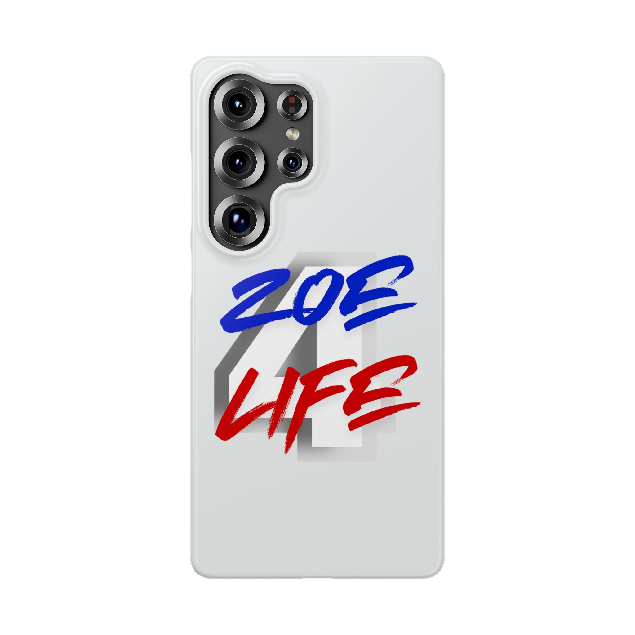 Zoe Life Phone Case - Bold Script Number 4 Snap Case