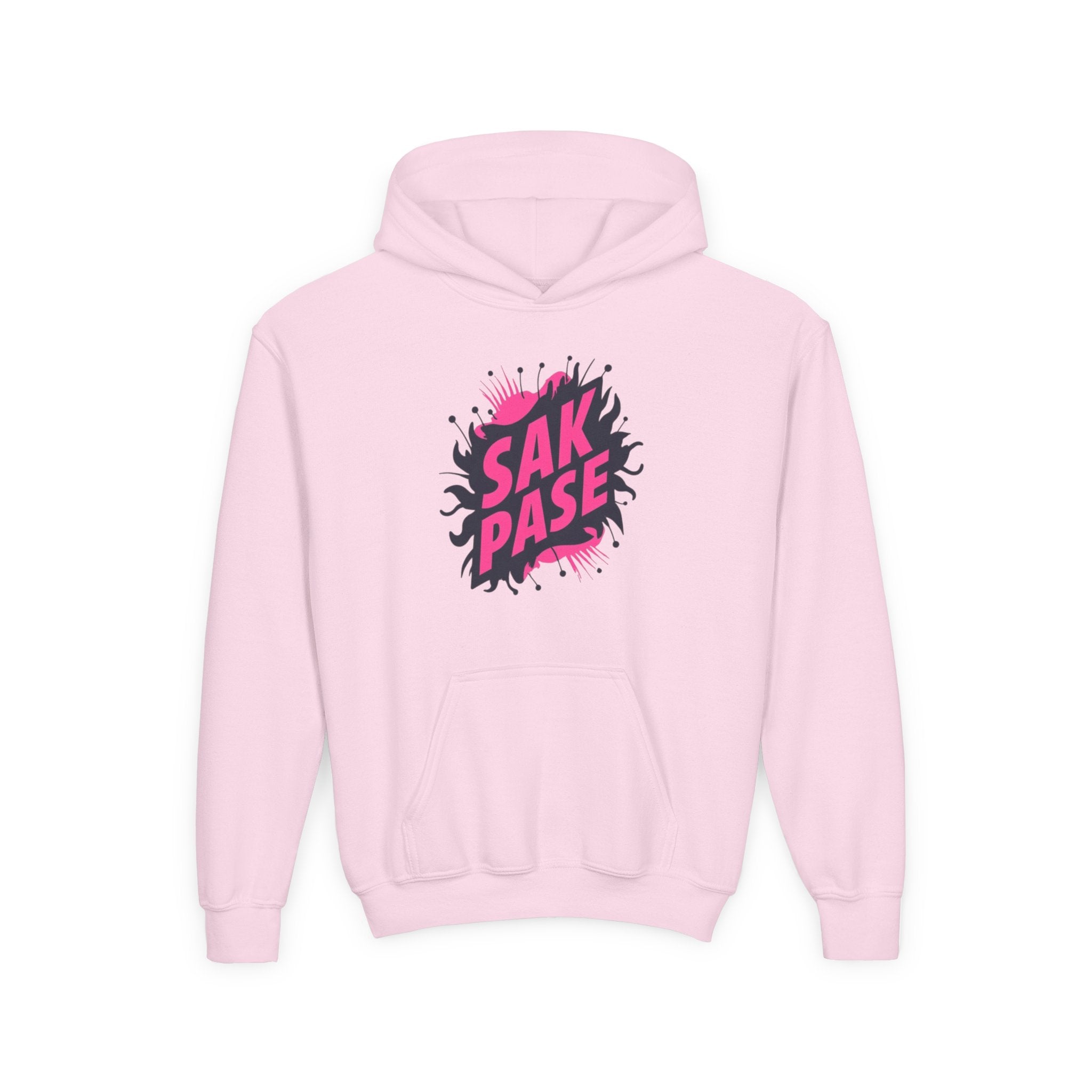 Little Vi Vi-Hoodie — Pink “SAK PASE” Creole Splash Graphic