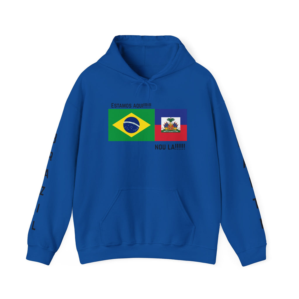 Vi-Hoodie Haiti Brazil Flag Hoodie — "Estamos Aqui!!! Nou La!!!!!"