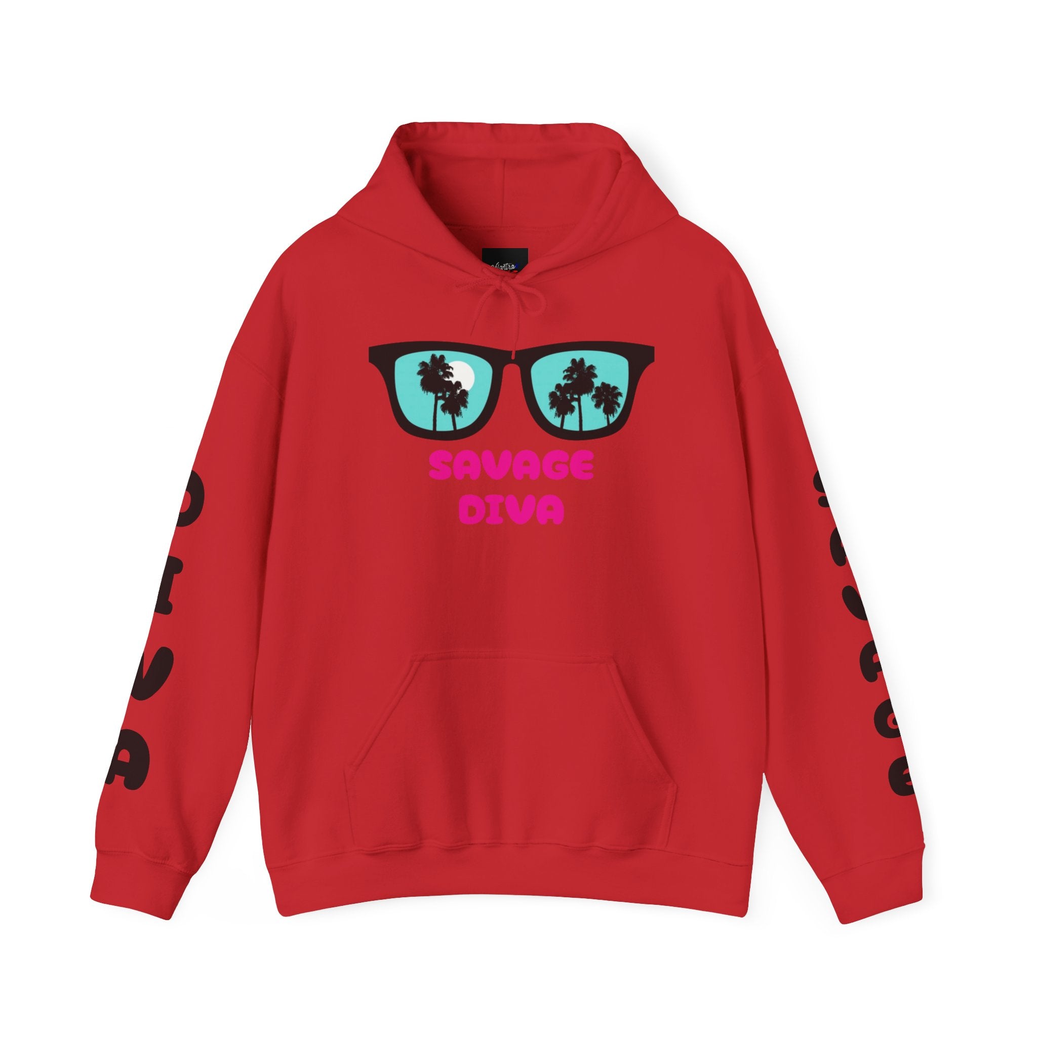 Savage Diva Vi-Hoodie — Retro Palm Sunglasses Graphic