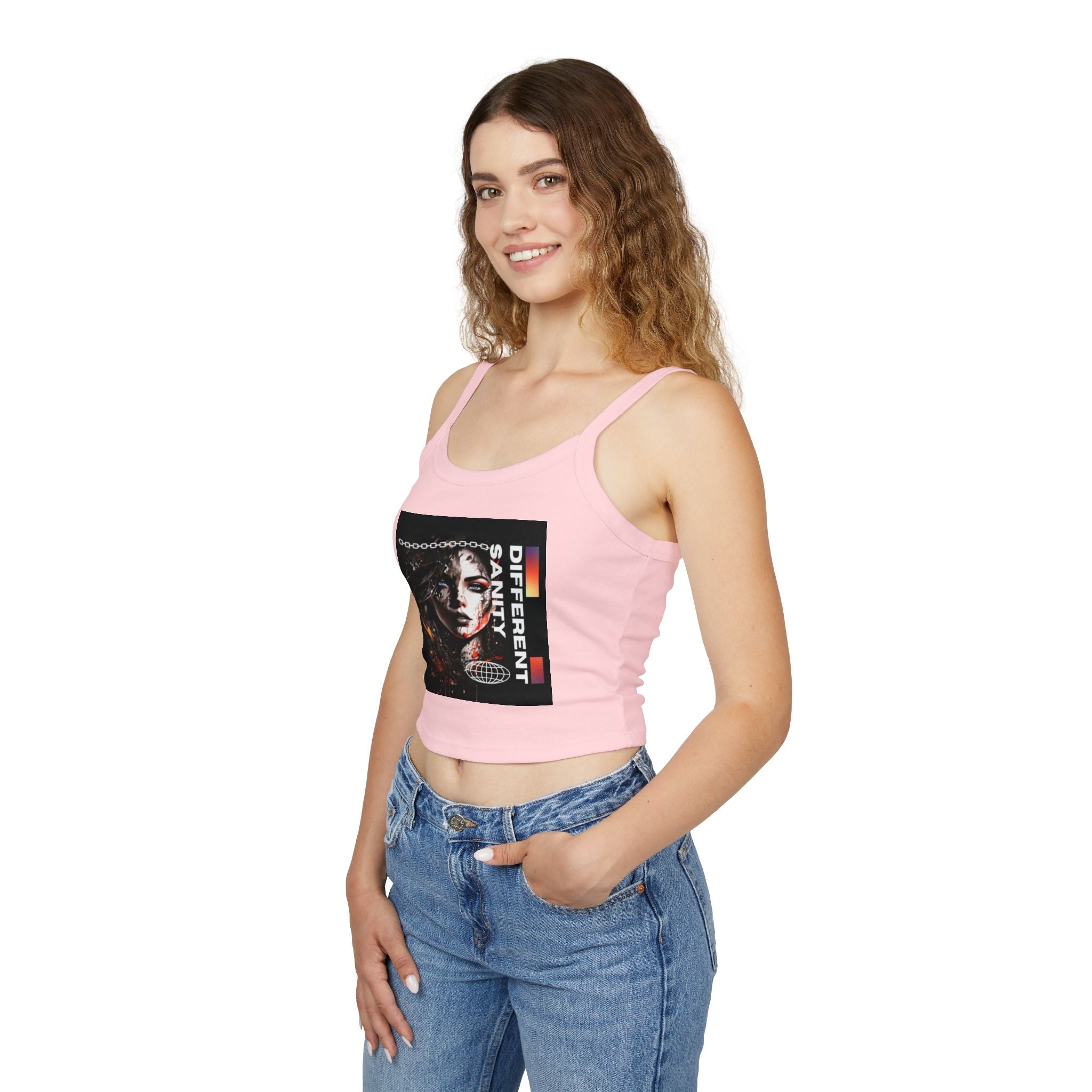 Women's Cropped Vi-Tank -  Women's Spaghetti Strap Tank Top