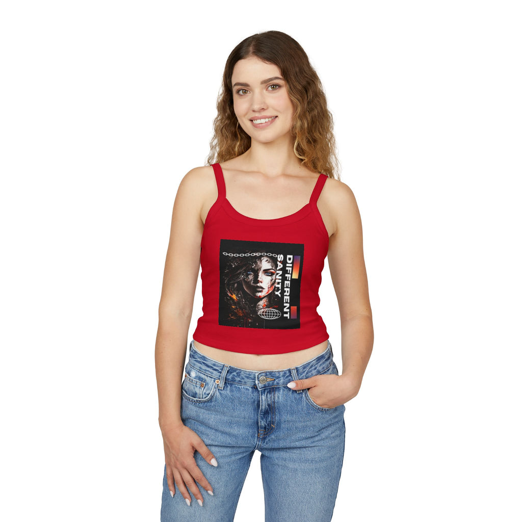 Women's Cropped Vi-Tank -  Women's Spaghetti Strap Tank Top