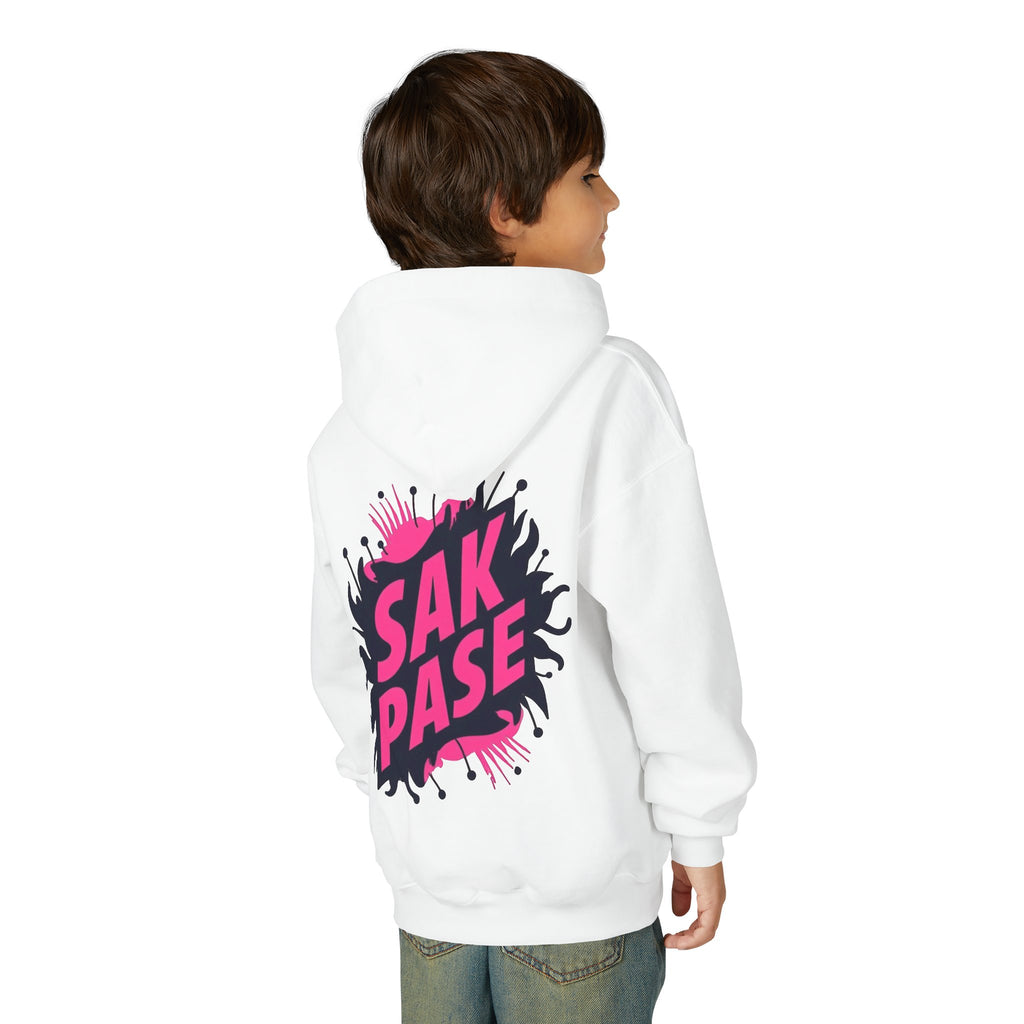Little Vi Vi-Hoodie — Pink “SAK PASE” Creole Splash Graphic