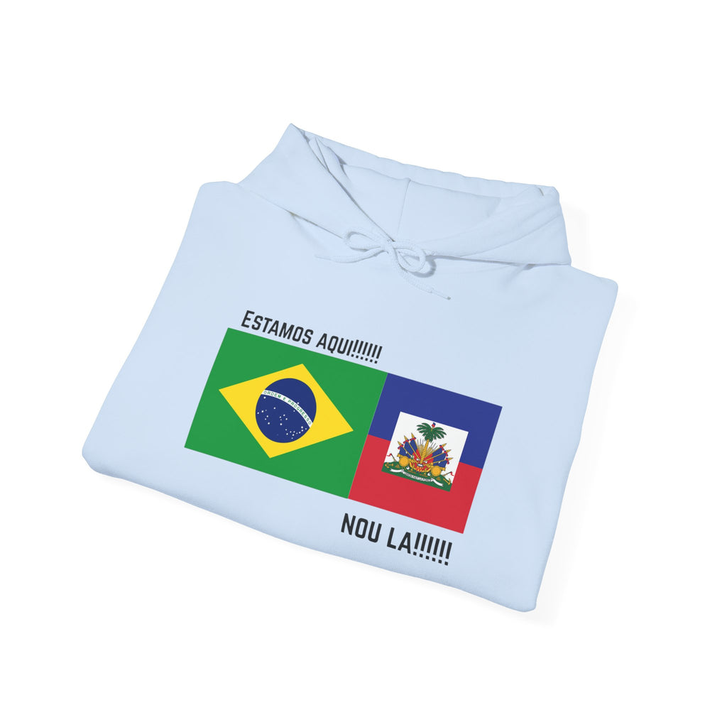 Vi-Hoodie Haiti Brazil Flag Hoodie — "Estamos Aqui!!! Nou La!!!!!"