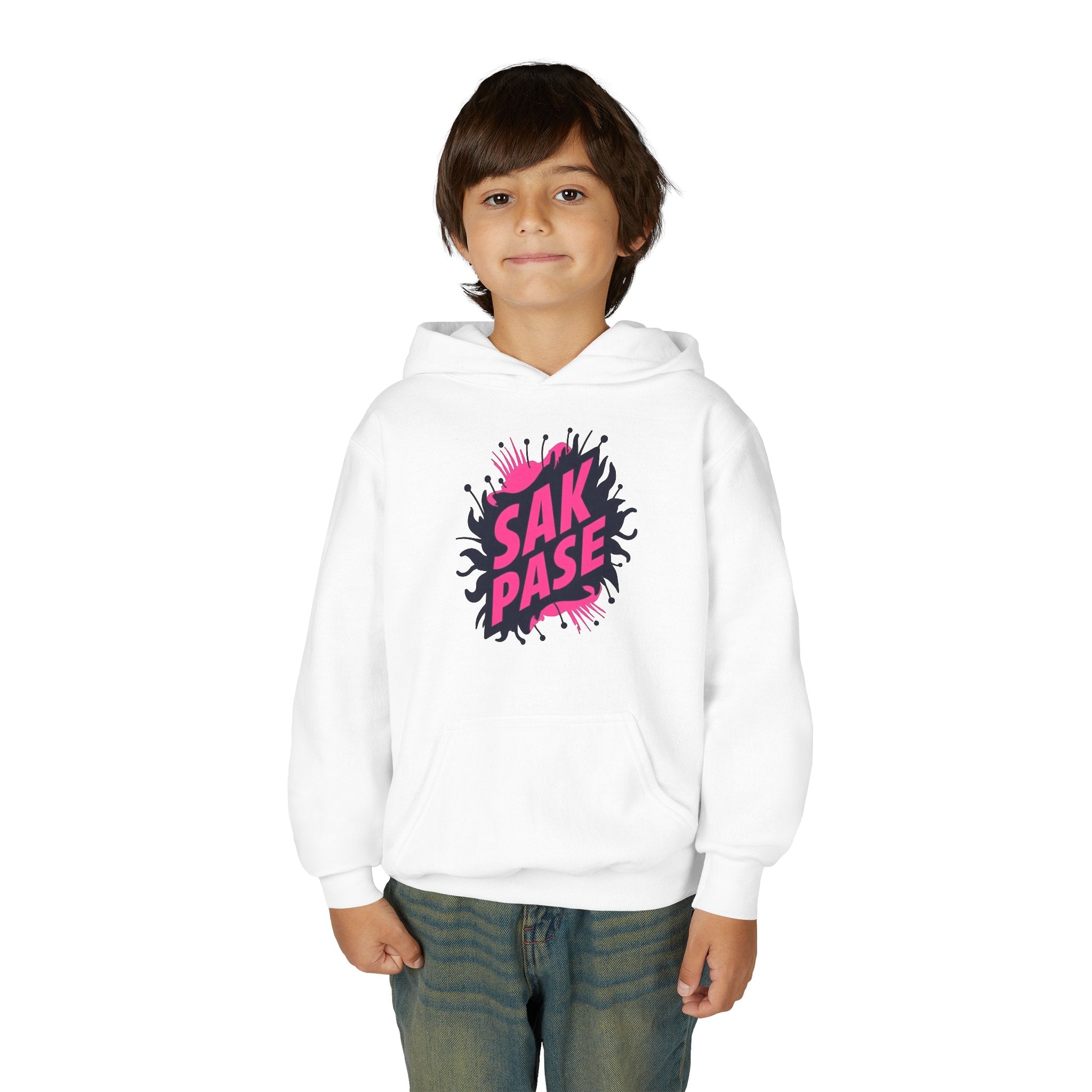 Little Vi Vi-Hoodie — Pink “SAK PASE” Creole Splash Graphic