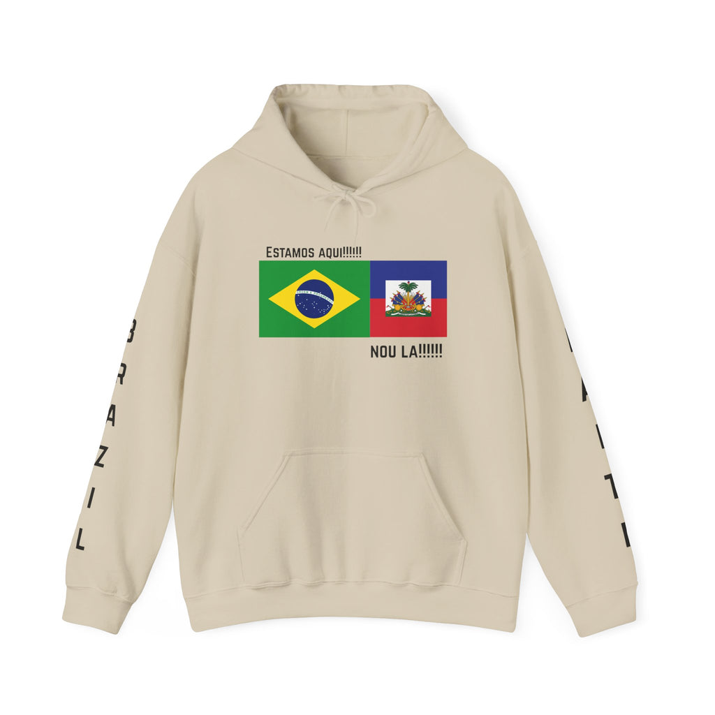 Vi-Hoodie Haiti Brazil Flag Hoodie — "Estamos Aqui!!! Nou La!!!!!"
