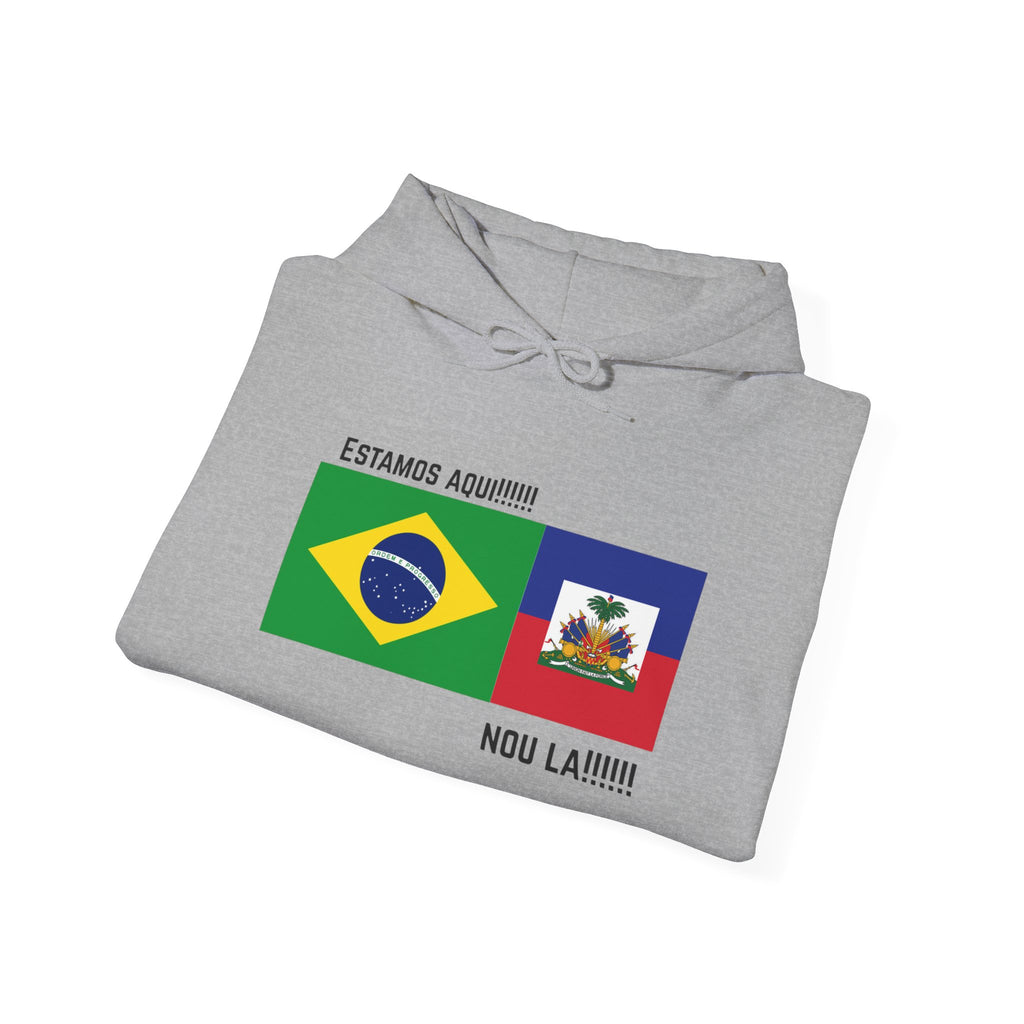 Vi-Hoodie Haiti Brazil Flag Hoodie — "Estamos Aqui!!! Nou La!!!!!"