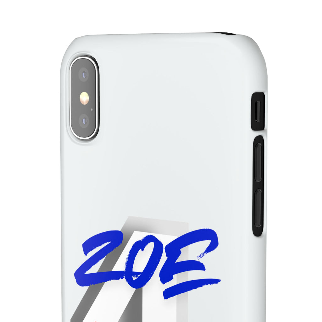 Zoe Life Phone Case - Bold Script Number 4 Snap Case