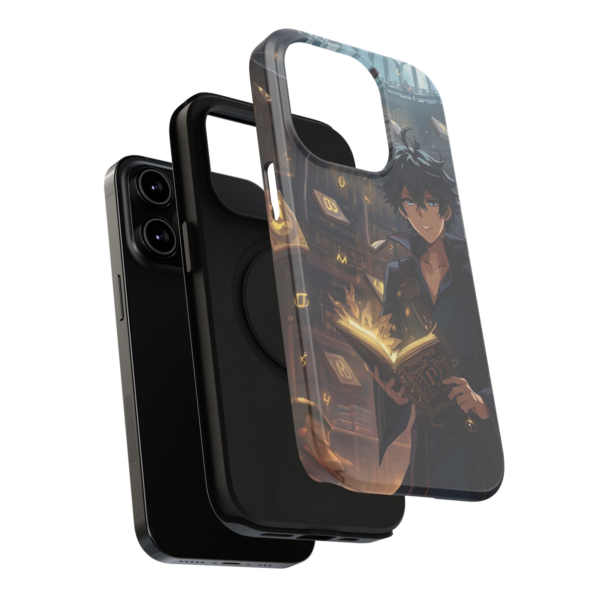 Vi-Anime Mystic Scholar Phone Case — Anime Magic Book Impact-Resistant Case