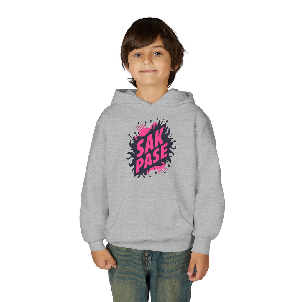 Little Vi Vi-Hoodie — Pink “SAK PASE” Creole Splash Graphic