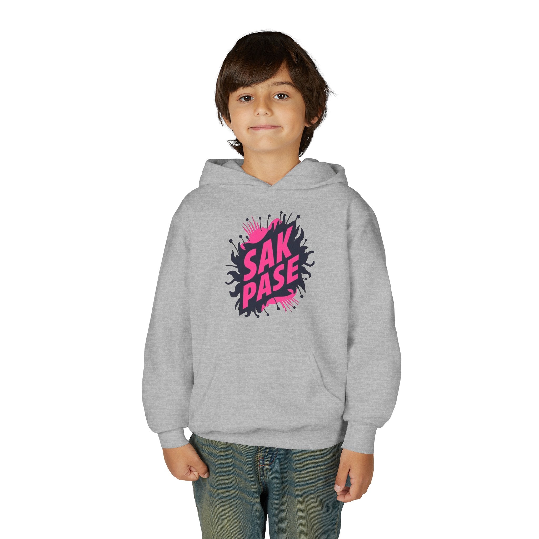 Little Vi Vi-Hoodie — Pink “SAK PASE” Creole Splash Graphic