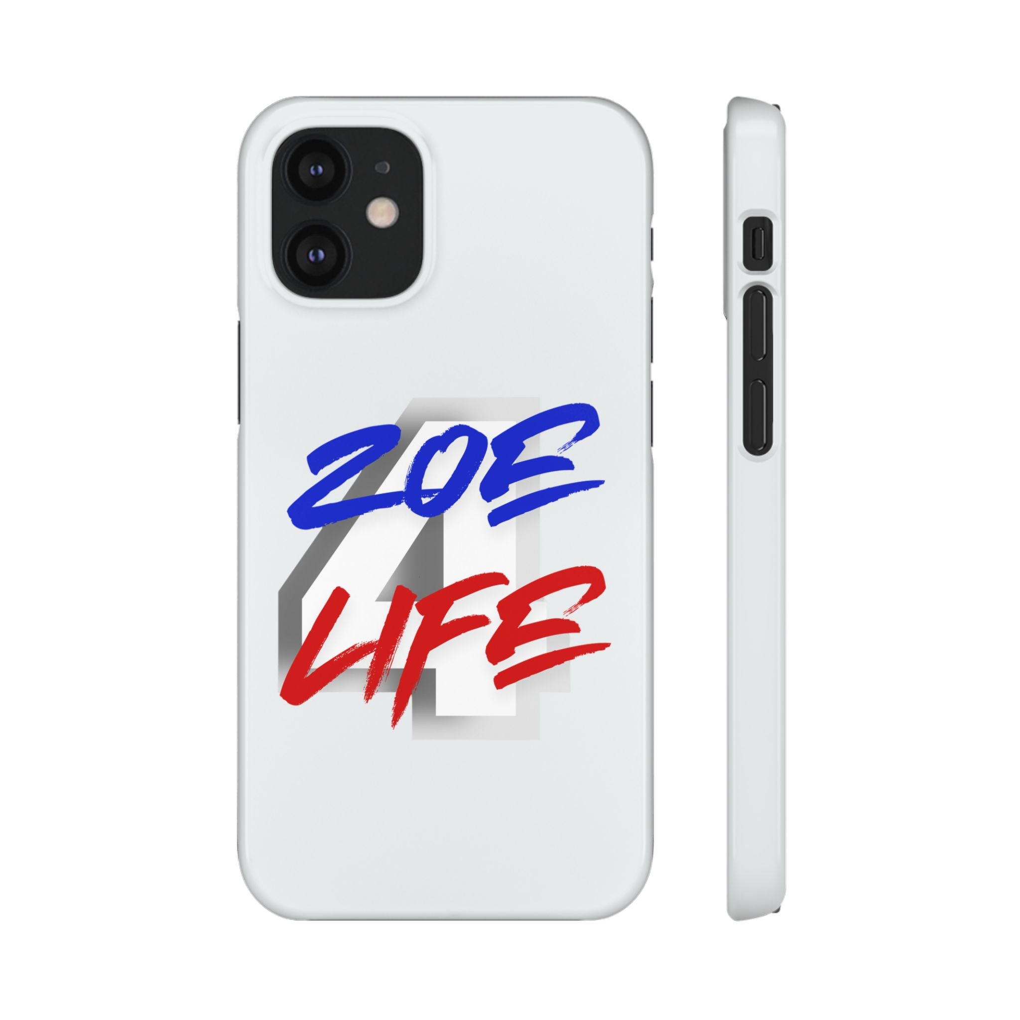 Zoe Life Phone Case - Bold Script Number 4 Snap Case